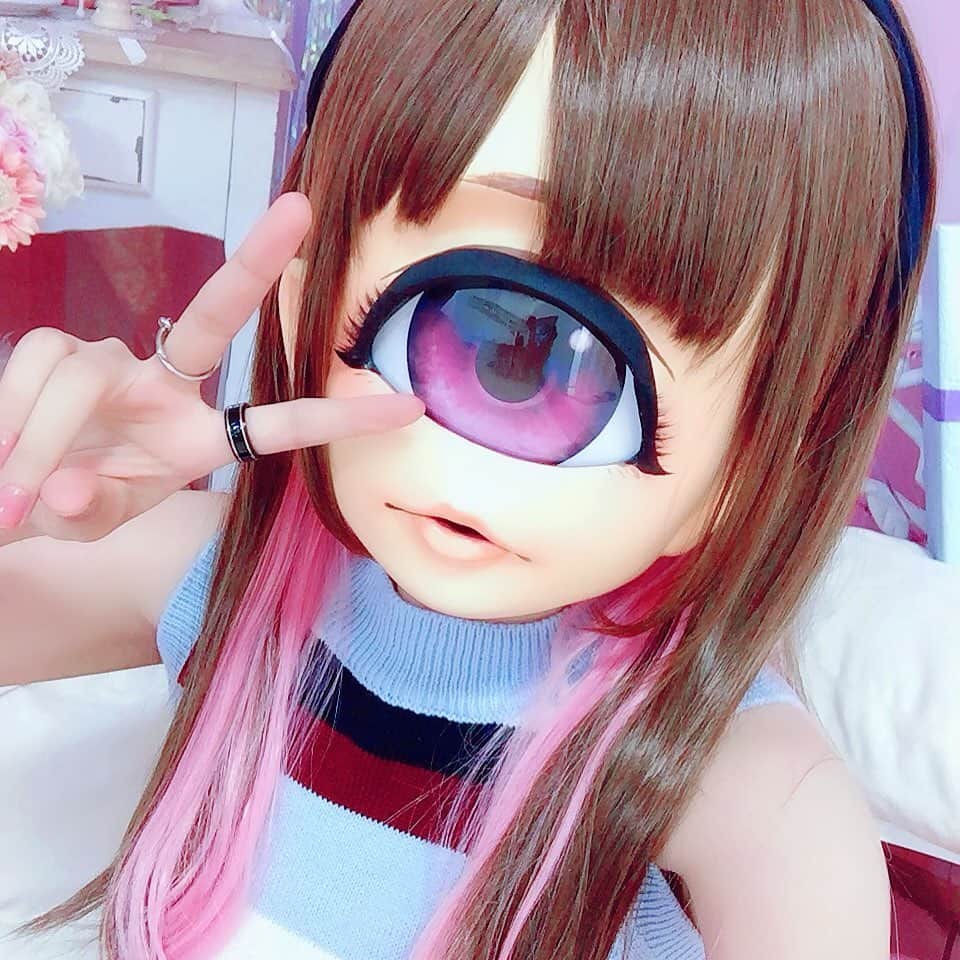 甘栗いるふのインスタグラム：「✌️  #ちもさんフレンズ #chimofriends #単眼 #単眼娘 #cyclopsgirl」