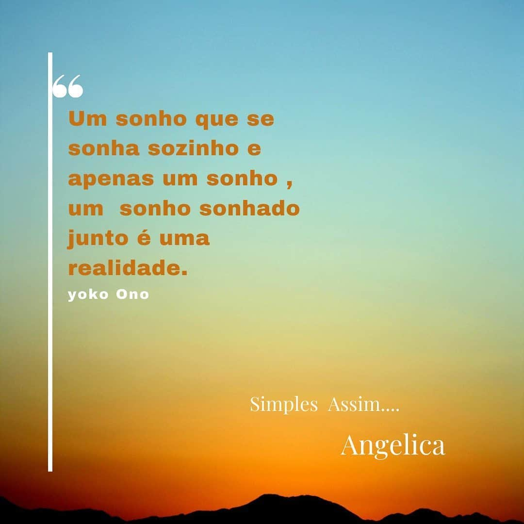 アンジェリカさんのインスタグラム写真 - (アンジェリカInstagram)「Bora sonhar junto ... e acreditar ! A vida e movimento !  #vemcomigo #simplesassim」9月2日 11時16分 - angelicaksy