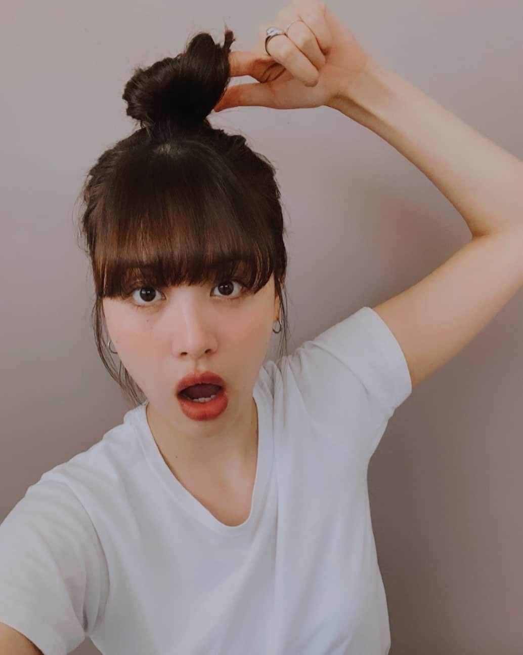 中別府葵のインスタグラム：「🍡🍡🍡  #hairstyle #instalike #instagood」