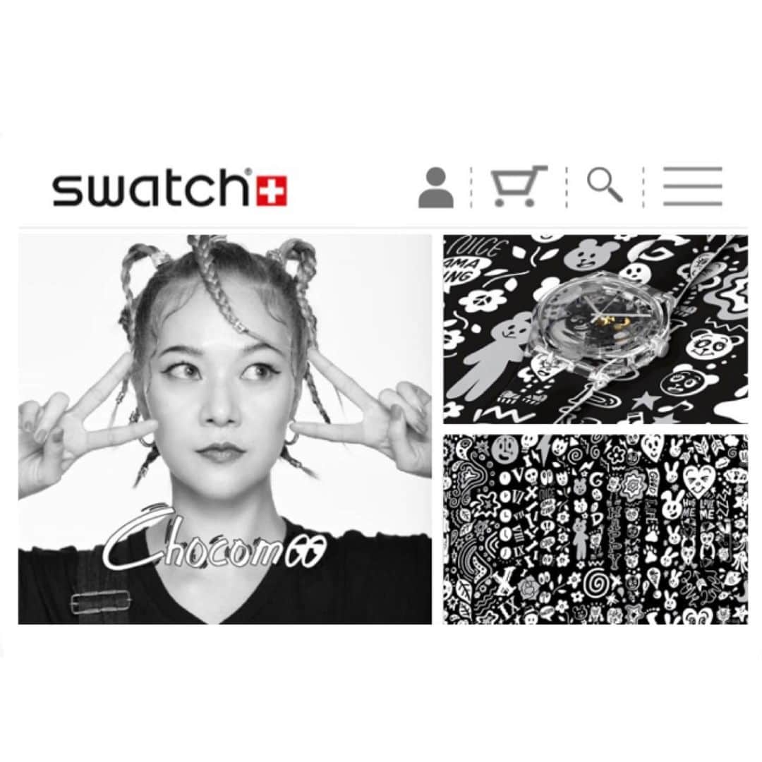 chocomooさんのインスタグラム写真 - (chocomooInstagram)「@swatch  #SwatchxYou 第2弾⌚️🌼⌚️  １つのキャンバスから、何パターンものバリエーションの時計が作成できます⚡️ 場所によっては２つを並べるとペア時計になるデザインも😋 クラゲや魚、お花、パンダ、猫、Don't Touch君などお好きな場所を♪  オーダーは6週間限定なのでWEB SITEをチェック💡 #SWATCH #Swatch_jp #Chocomoo」9月2日 14時00分 - yukachocomoo