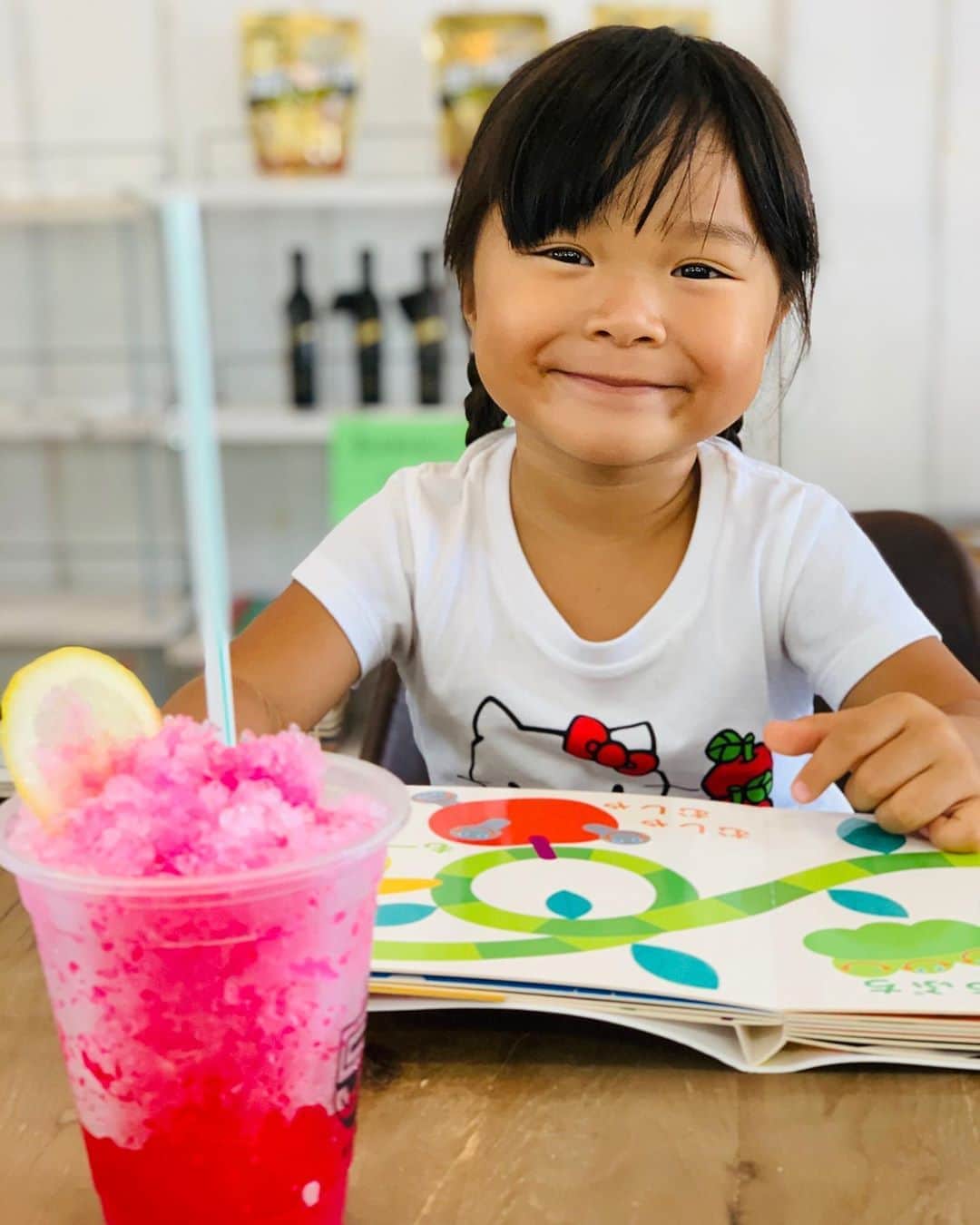 のインスタグラム：「カキ氷とさくちゃん🍧」