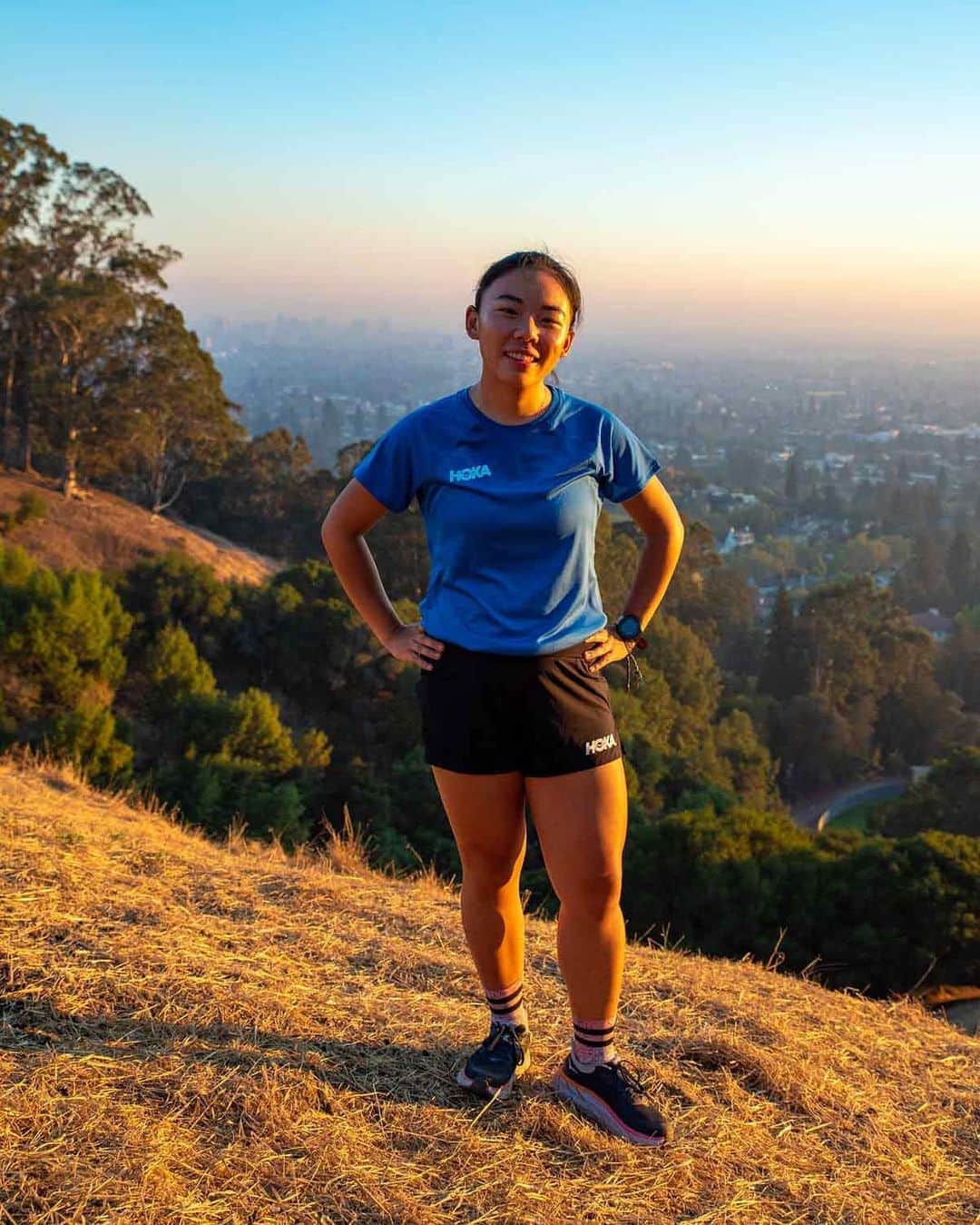 ホカオネオネのインスタグラム：「(Part 1/2) "The idea of ‘home’ is very ambiguous to me. I grew up in Shanghai and started running for fun in middle school until my mom told me to stop because “girls are not supposed to be so competitive” or “have muscles” or, "look big." So, when I got into college in the States, the first thing I did was sign up for cross country and track to run as fast as I could. By the time I moved to the Bay Area, I didn’t know a single soul until I joined a bunch of running groups here in San Francisco, started training and racing regularly with a local track club. For 6 months, I ran every day in a week, gearing up to sometimes 65 weekly miles, trained diligently during lunch breaks to balance my full-time job, and showed up at every post-workout happy hour to socialize with my teammates. I had a sense that running contributed to everything I owned in my life at that point, and by staying ‘competitive and fast’, I would be able to fit in and feel home here."   - Carissa Yao on her relationship with running. You can read more from Carissa in her blog post (link in bio). #TimeToFly #HumansOfHOKA  📸 @bryanwalkerting」