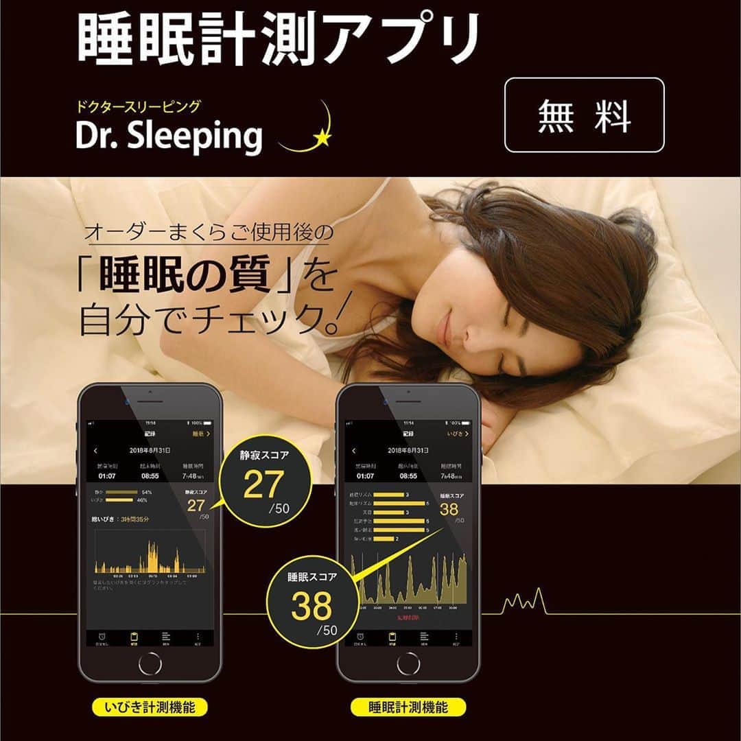 太田理恵さんのインスタグラム写真 - (太田理恵Instagram)「最近 #まくらぼ 様の #drsleeping というアプリで、睡眠を記録しています💤  寝る前に起床時間をセットするだけなんだけど、睡眠のリズムや深さも分かるし、点数化してくれます✨ 毎日並べると睡眠時間の傾向も分かるし、早く寝なきゃと反省中です(o´･ω･)  睡眠って1日の1/3を占めるし、すごく大事ですよね 睡眠中にしっかり疲れが取れれば日中のパフォーマンスも上がるし！ 毎日記録してると、点数も比べられるしオススメです💓 #睡眠 #睡眠改善」9月2日 23時51分 - rie_ota_0622