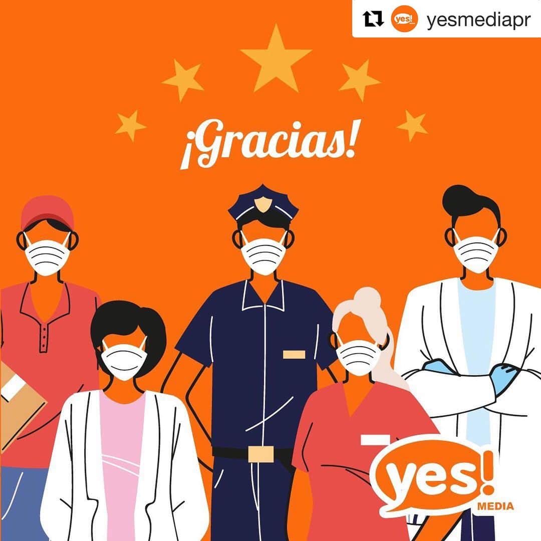 ミゲール・コットのインスタグラム：「Hay que seguir llevando el mensaje 🙌🏼🙏🏼 #Repost @yesmediapr ・・・ ¡Gracias a todos los trabajadores que nos protegen día tras día! Recuerda usar tu mascarilla y mantener 6 pies de distancia para la seguridad de todos. #YesMedia #SayYesToSafety」