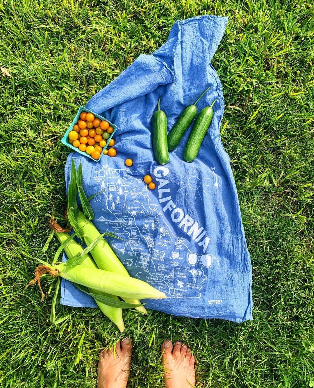 のインスタグラム：「Stopped by the farmer's market today and pick up so many fresh summer veggies 😋」