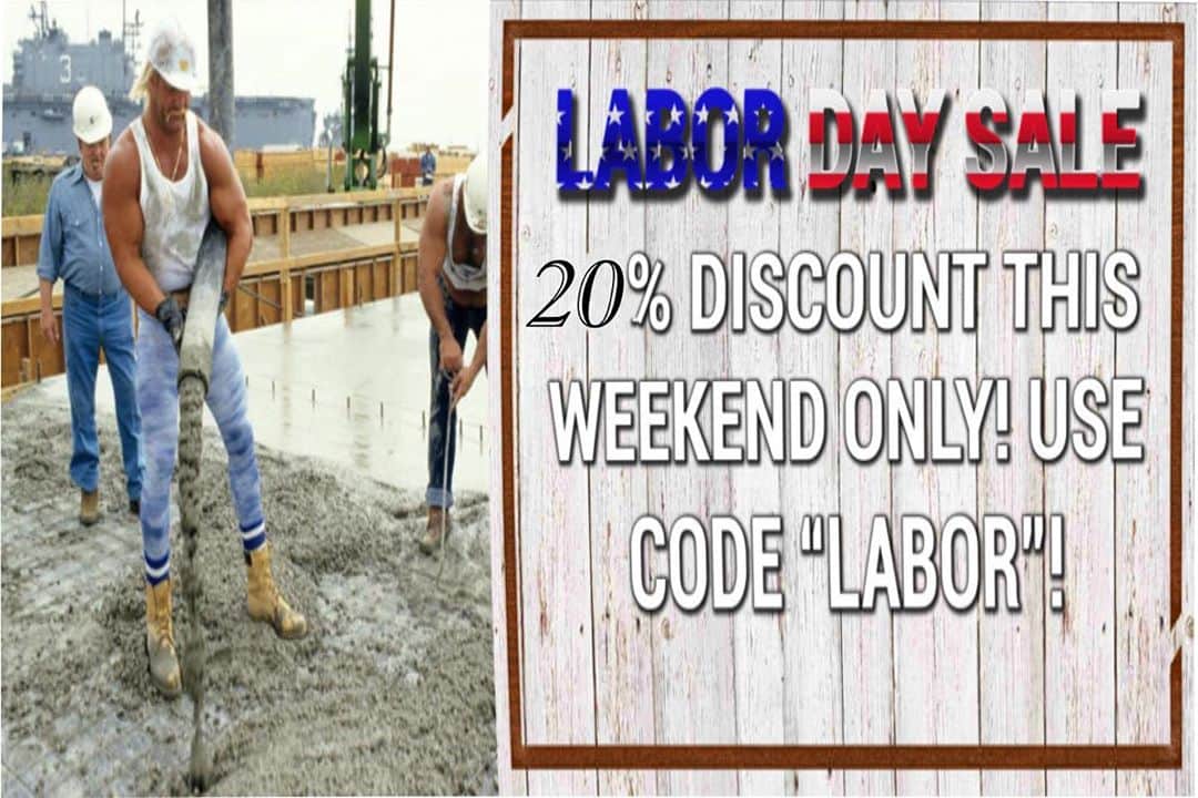 ハルク・ホーガンのインスタグラム：「🎊🇺🇸 Labor Day Sale 🇺🇸 🎊 ➡️20% off T-Shirts and Python Power Funko Pops  -(use code “Labor” at checkout) Now through Monday 9/7/20 💪#laborday #hulkamnaia #clearwaterbeach #staystrong」