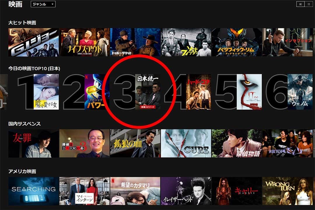 山口祥行のインスタグラム：「凄い(@_@)感謝 #netflix  #日本統一」