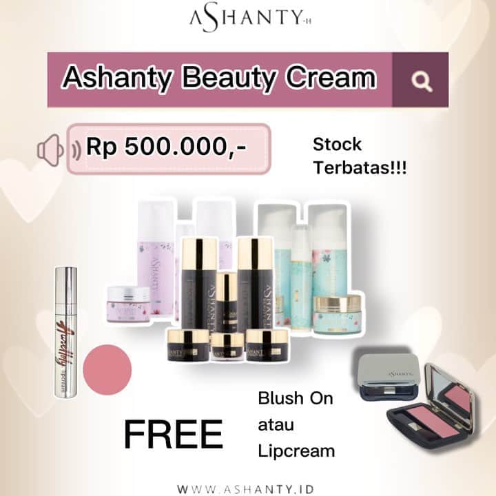 ASHANTY BEAUTY CREAM OFFICIALのインスタグラム：「Special Promo September Ceria, Nikmati harga super hemaaaaaaat hanya berlaku dari tanggal 1 - 5 September 2020. Dapatkan : • Ashanty Beauty Cream (Pilih salah satu series Whitening, Acne atau Anti Aging) FREE Blush On atau Lipcream hanya Rp 500.000,-  • 3 pcs Skinua Natura Mask (Pilih salah satu varian Snail, Pearl, Aloevera, Collagen) + Lipcream Aureloly hanya Rp 90.000,- • Skinua Pure O2 Mask + Lipcream Aurelloly hany Rp 395.000,- • Exclusive Eyeliner Pencil + Lipmatte Ashanty hanya Rp 120.000,- • Exclusive Eyeliner Pencil + Blush On Ashanty hanya Rp 120.000,-  HARGA HEMATTT SUPER CERIAAAAA ✨ yuuuk pesan sekarang juga sebelum kehabisan karena stocknya sangat terbatassss. Siap tampil cantik dengan wajah cerah berseri ditambah pulasan makeup membuat penampilan semakin lebih cantik dan mempesona 🌸  ______________________________ Informasi dan pemesanan  Ashanty Beauty Cream   WA: 081293823950 WA: 085781140354 WA: 081287388885 WA: 087778489900  ⚡️ Fast Respons Click Link On Bio Instagram @ashantyid ❣️ ______________________________ #ashantybeautycream #creamashanty #skincareashanty #skincare #skincareartis #skincarelokal #creamwajah #creamperawatanwajah #obatjerawat #jerawat #kosmetik #krimwajah #creamwajah #whiteningcream #ashantyid #ashanty #ahha #kepastian #aurelhermansyah」