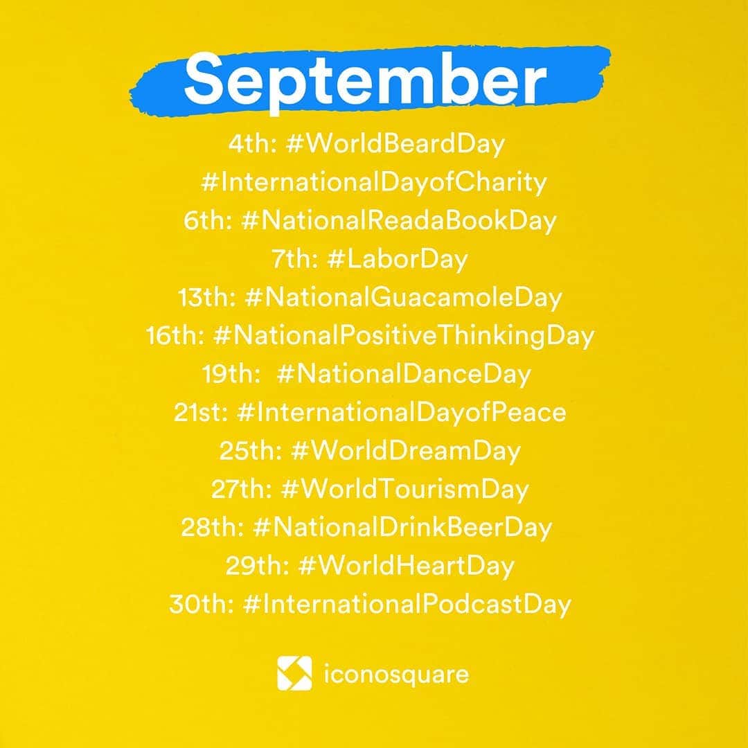 Iconosquareさんのインスタグラム写真 - (IconosquareInstagram)「Hello September! 🍁 . The summer months might be gone, but there are still plenty of hashtag holidays to celebrate! 🥳⁠ . Let’s embrace this opportunity for your brand to be discovered by new eyes and boost your reach. 👀 .  Swipe 👉 to see this month's upcoming hashtag holidays and start planning some solid gold content ahead of time! . From #WorldDreamDay to #InternationalPodcastDay, there's a ton of social media moments you won't want to miss for September and beyond. 💫 . 🌟 Download your free and editable Social Media Calendar now and never miss a post opportunity again!  [#Omnilink in our bio 🔗]」9月2日 19時30分 - iconosquare