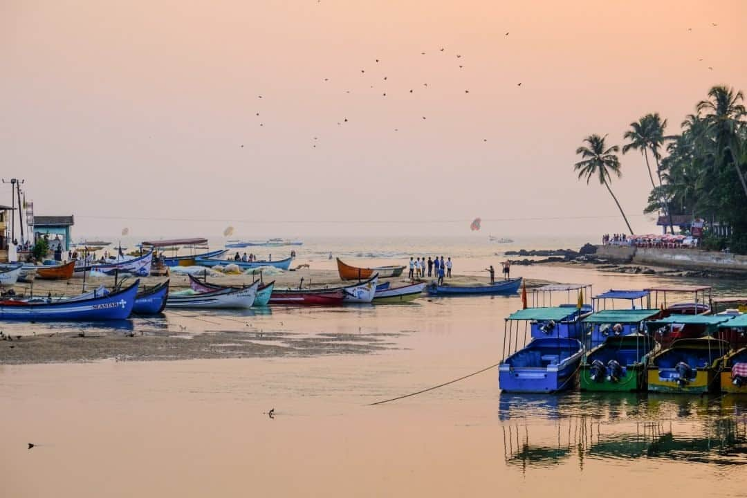 National Geographic Travelさんのインスタグラム写真 - (National Geographic TravelInstagram)「Photo by @francescolastrucci  The sun sets over the beach of Baga, where the freshwater of the river meets the waves of the Arabian Sea. Dusk offers fishermen, locals, and visitors some precious moments of pure relaxation and serendipity before the night falls.  Follow me @francescolastrucci for more places, daily life, and stories around the world. #goa #india #landscape」9月2日 21時07分 - natgeotravel