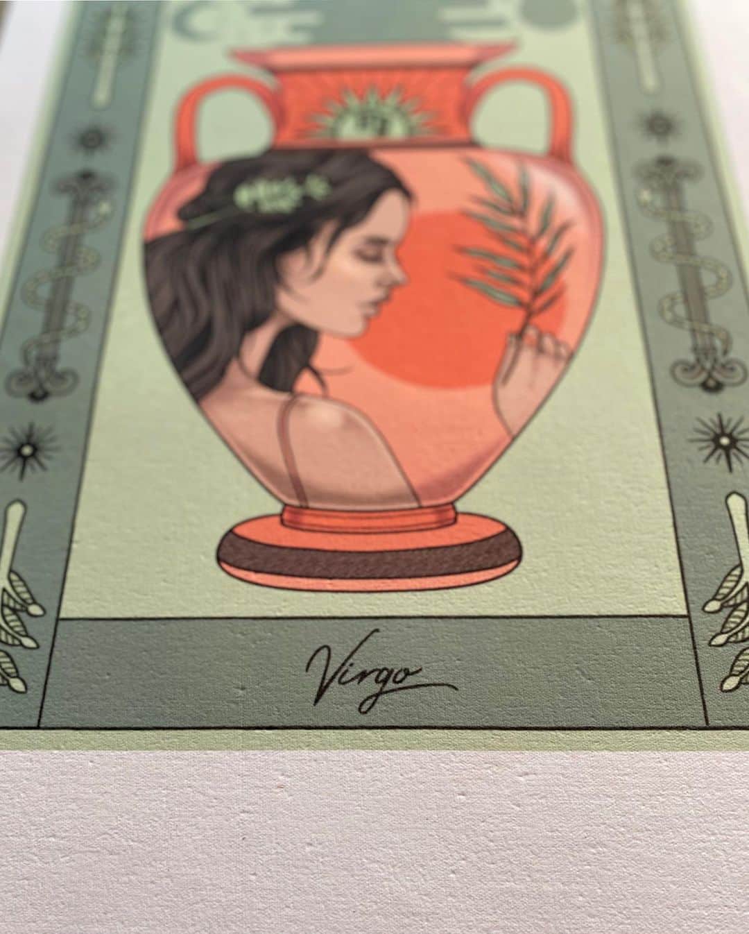 Rik Leeさんのインスタグラム写真 - (Rik LeeInstagram)「Here’s some more snaps of Virgo, the first drawing from my zodiac series. 1 down, 11 to go!  . #riklee #illustration #sketching #art #zodiacsigns #virgo #tattoo #graphicdesign #horoscope」9月2日 21時31分 - rikleeillustration
