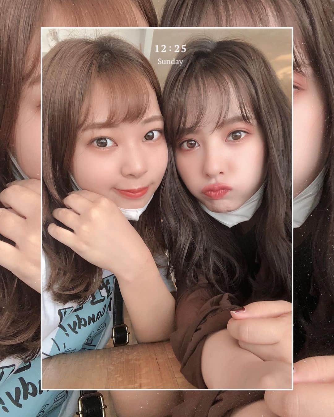 山田寿々のインスタグラム：「姉妹ちゃん👭💞💞﻿ 似てるー？かな？どうなんやろ？😉﻿ ﻿ この時のカラコンはハパクリスティンのブラック🥺🖤﻿ くっきりする( ◠‿◠ )﻿ ﻿ お姉ちゃんにも会いたいけどなにより諭吉に会いたい🐶！﻿ ﻿. . . #hapakristin #カラコン #suzu_10 #姉妹 #山田姉妹 #美人姉妹 ？🤷🏻‍♀️」