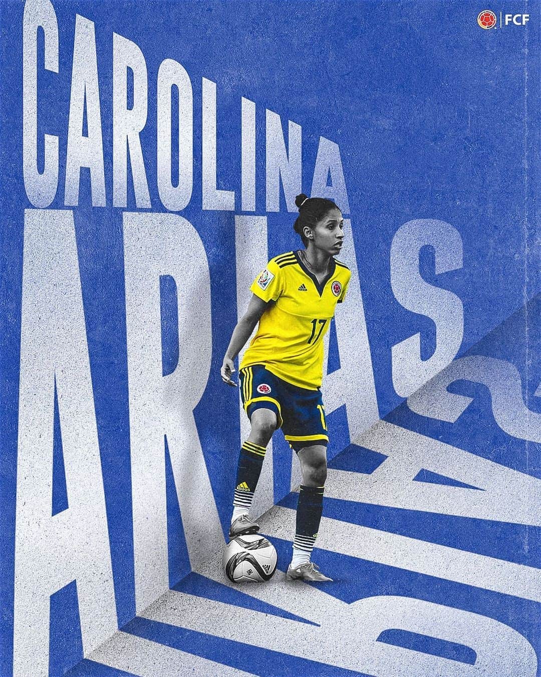 サッカー コロンビア代表チームのインスタグラム：「¡Feliz cumpleaños @carolina.ariasvidal.17 ! 🥳  Gracias por defender con tanta entrega los colores de nuestra Selección 🇨🇴  Esperamos que sean muchos más llenos de fútbol 🤗」