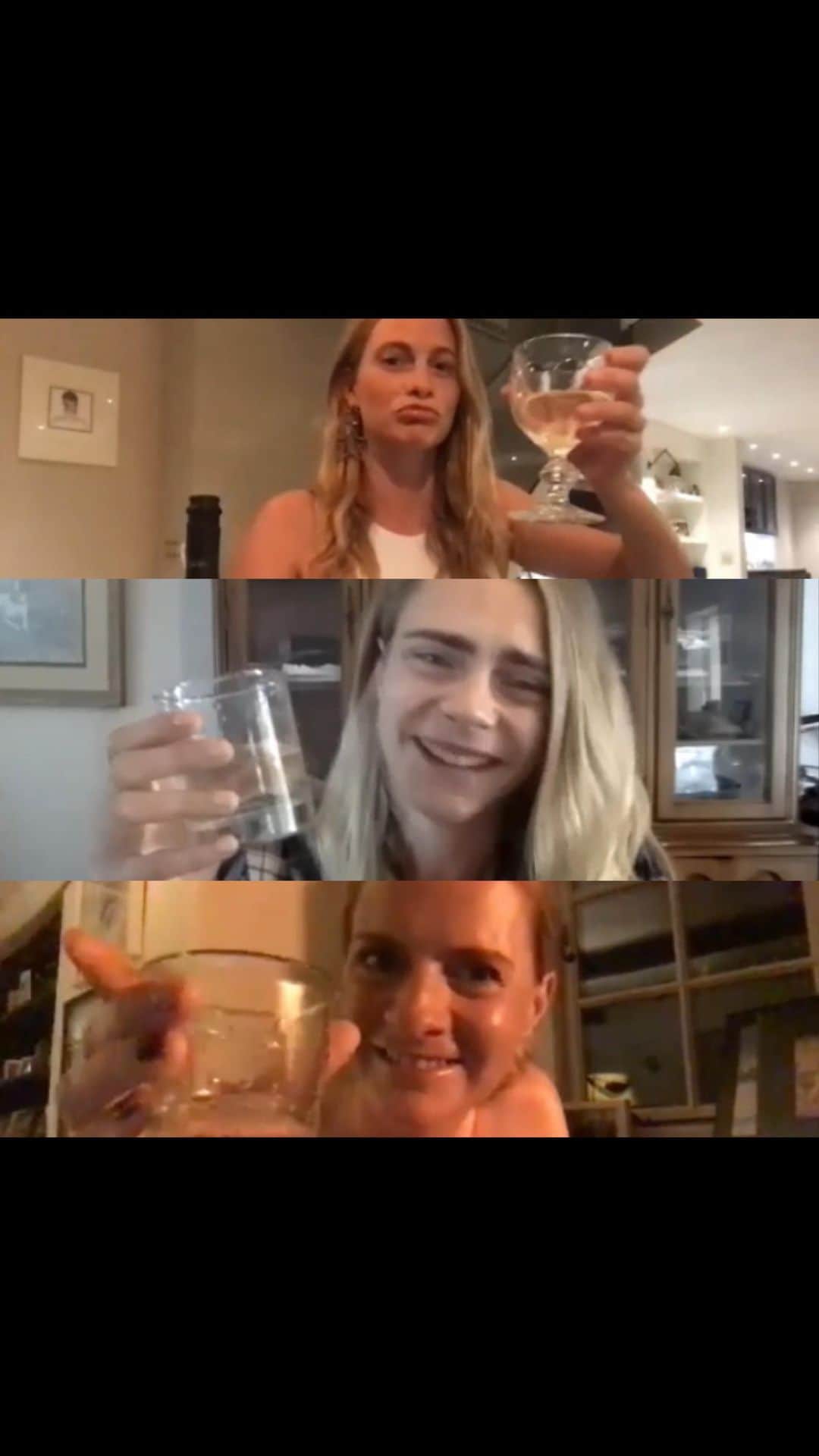 カーラ・デルヴィーニュのインスタグラム：「CHEERS to my sisters @poppydelevingne @cdelevingne for an incredible launch of @della_vite - I’m so so proud of this Prosecco and can’t wait for you all to try it!! Tag me in your photos and we can virtually toast x」