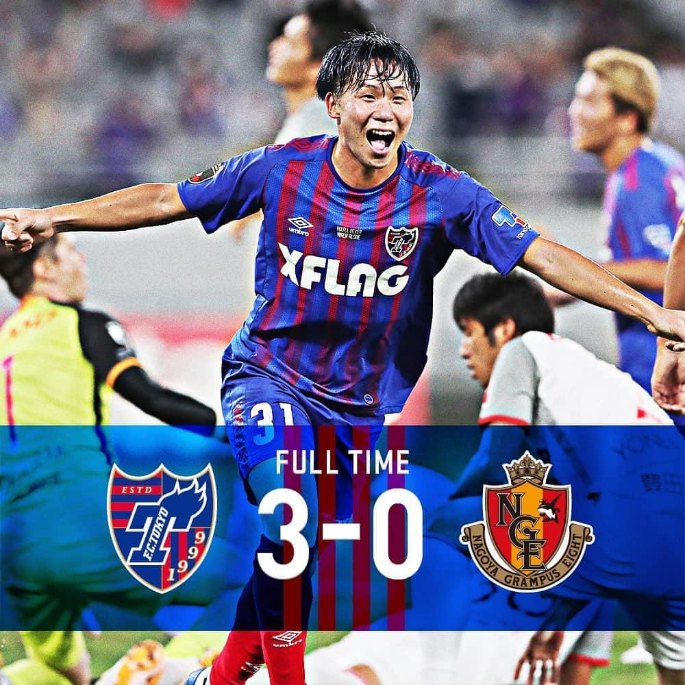 FC東京オフィシャルグッズさんのインスタグラム写真 - (FC東京オフィシャルグッズInstagram)「🔵🔴 #FULLTIME #TokyoNagoya  YBCルヴァンカップ プライムステージ準々決勝 #FC東京 3-0 #名古屋グランパス  #安部柊斗 選手の2ゴール、#アダイウトン 選手のゴールで快勝!!!!!!!🙌🙌🙌  準決勝進出です!!!!!!!!!!!!!!!!✊✊✊🔵🔴 @fctokyoofficial  #ルヴァンカップ  #STAYWITHTOKYO #FC東京 #fctokyo #tokyo」9月2日 23時09分 - fctokyoofficial