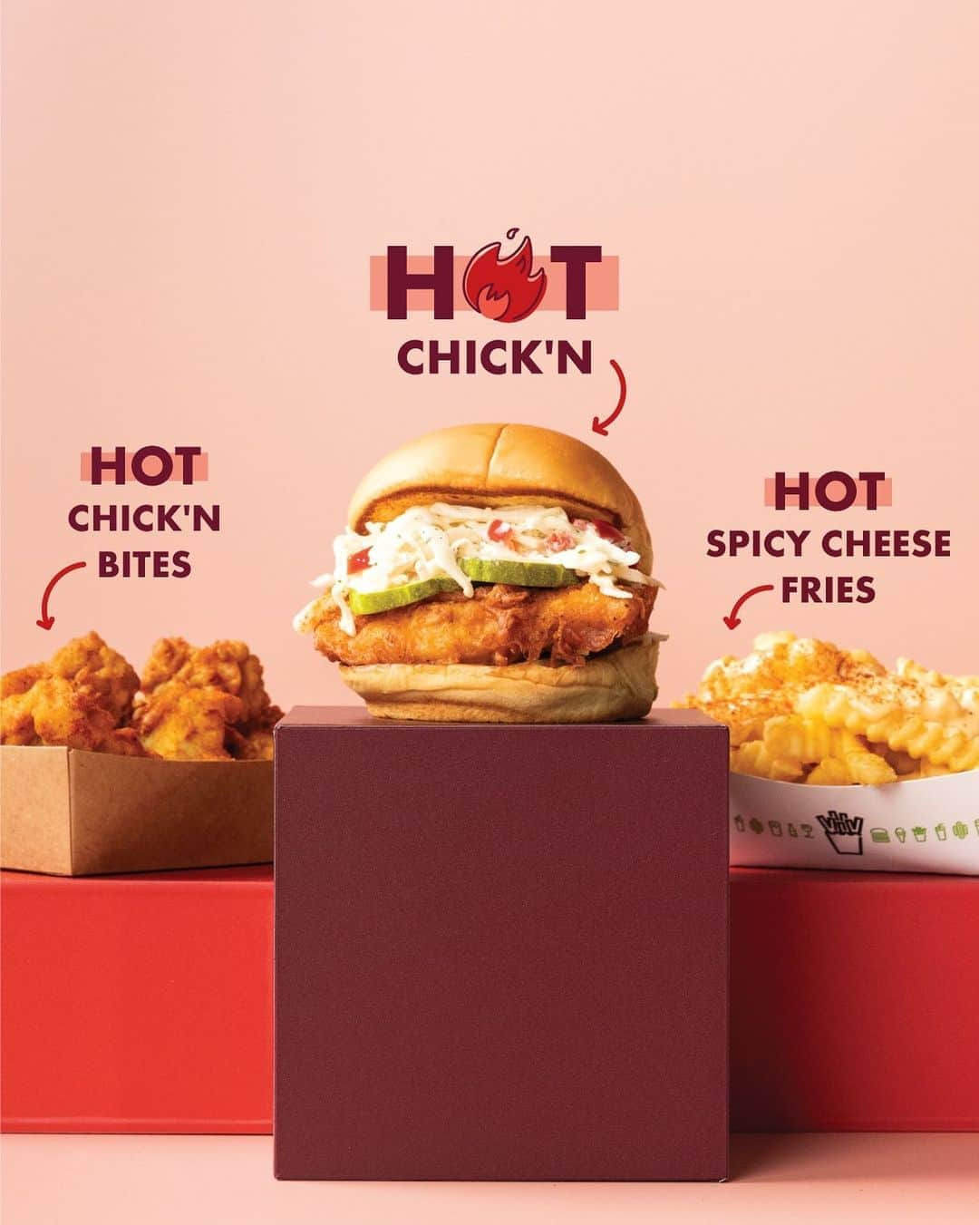 SHAKE SHACKさんのインスタグラム写真 - (SHAKE SHACKInstagram)「It’s officially Hot Chick’n SZN! 🚨Hot Chick'n is back + this time we’re firing up two new Hot Menu items: Hot Chick'n Bites + Hot Spicy Cheese Fries!   Think you can handle the heat? Try the whole Hot Menu 👇   🔥 Hot Chick’n:  Crispy, antibiotic-free chicken breast dusted with our special guajillo + cayenne pepper blend, topped with Shack-made cherry-pepper slaw and pickles     🔥 Hot Chick’n Bites:  Our classic Chick’n Bites dusted with guajillo + cayenne pepper blend (served with a side of ranch)      🔥Hot Spicy Cheese Fries:  Crinkle cuts topped with cheese sauce and dusted with guajillo + cayenne pepper blend (served with a side of ranch)  #shakeshack」9月2日 23時29分 - shakeshack