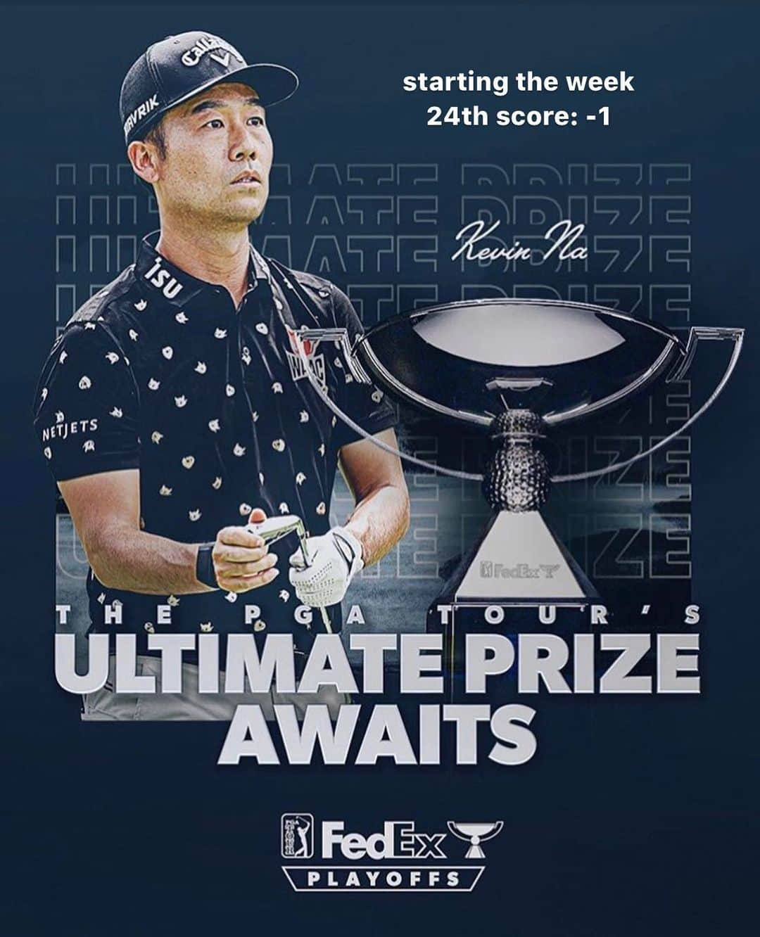 ケビン・ナさんのインスタグラム写真 - (ケビン・ナInstagram)「24th (score -1) entering this week @playofffinale 9 shots behind. Shot at the Fedex Cup and $15Mil my 7th appearance at the Tour Championship #pgatour #fedexcup #youretellingmetheresachance #kevinna #케빈나 #골프스타그램」9月2日 23時30分 - kevinna915