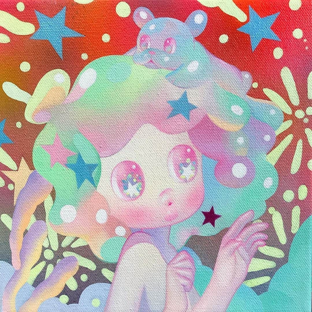 Instagramさんのインスタグラム写真 - (InstagramInstagram)「Korean artist So Youn Lee’s (@soyounlee) ethereal paintings imagine a new universe inhabited by Mango, her name for her cute, cartoonish characters.⁣ ⁣ “I gave my characters the name Mango to reflect how I feel about them. I was doodling one day and what came up was some weird-looking face with big eyes. It recalled the memory of when I first tasted a piece of mango fruit. The texture was so foreign, so weird at first, but slowly, I started liking it. I wanted my characters to be weird at first glance but become familiar and connected to the viewers over time.”⁣ ⁣ “When I was young, I was surrounded by cartoons and animations. I love the simplicity of the forms and the exaggeration in the cartoons and animations but still how precisely they could tell the stories and emotions,” says So Youn, who lives in Los Angeles.⁣ ⁣ “My characters have big eyes because that’s how I felt when I came to the USA. I didn’t understand the language nor the culture. I needed to observe the new world around me aggressively and carefully, but still with excitement and a fresh perspective,” she says.⁣ ⁣ #ThisWeekOnInstagram⁣ ⁣ Art by @soyounlee」9月3日 1時23分 - instagram