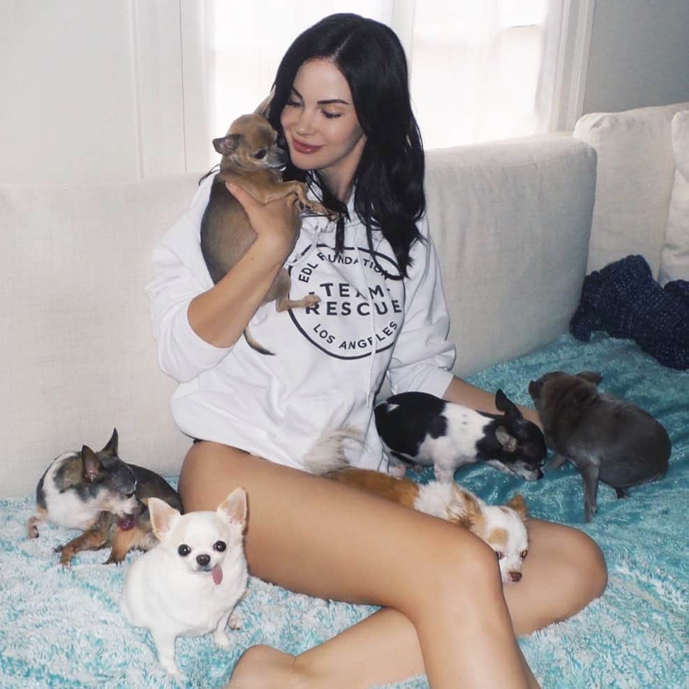 ジェイド・ニコルのインスタグラム：「Adopt don’t shop! 🐶🐱🐰 Did you know that over 3 million plus cats and dogs are killed in shelters across the USA every year!?? This is because of over population. This is because of breeders, puppy mills, your neighbors that just “accidentally” had puppies, pet stores and anyone that doesn’t spay and neuter their animals. If you truely love animals you would ALWAYS adopt or rescue. When you buy from a breeder a dog/cat from a shelter dies. 😾 Who here has adopted or rescued their fur babies!?? @edlfoundation」