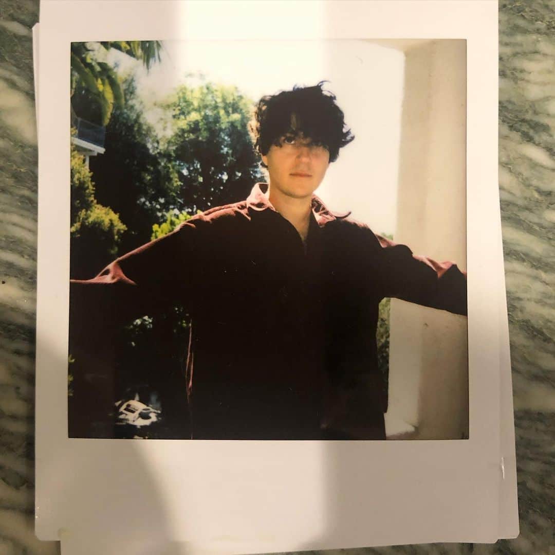 エズラ・クーニグのインスタグラム：「thanks to @GQ @willwelch @samuelhine for including me in your Prized Possessions story. I got to chat abt my super random Princeton Dead shirt plus the VW archive. Link in my story. Check it out. Also Moses Sumney and Pierce Brosnan in there (among others) ! ⁣ ⁣ ⁣ Here are a couple polaroids that didn’t make the cut. ⁣ ⁣ 📷: @rashidajones」