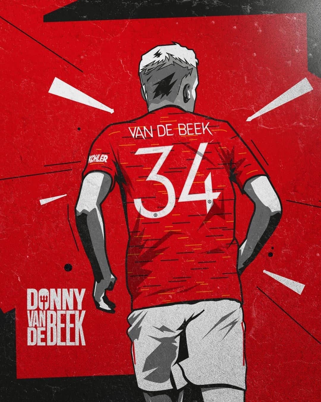 マンチェスター・ユナイテッドさんのインスタグラム写真 - (マンチェスター・ユナイテッドInstagram)「New player, new number. Donny #VanDeBeek is #MUFC's new no.34 😍」9月3日 3時00分 - manchesterunited