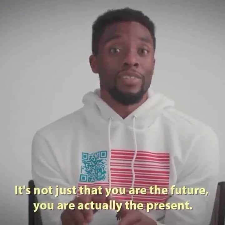 メジャー・レーザーのインスタグラム：「You are the future but you are also the present. You have the power right now. REGISTER TO VOTE. Rest in power king @chadwickboseman」