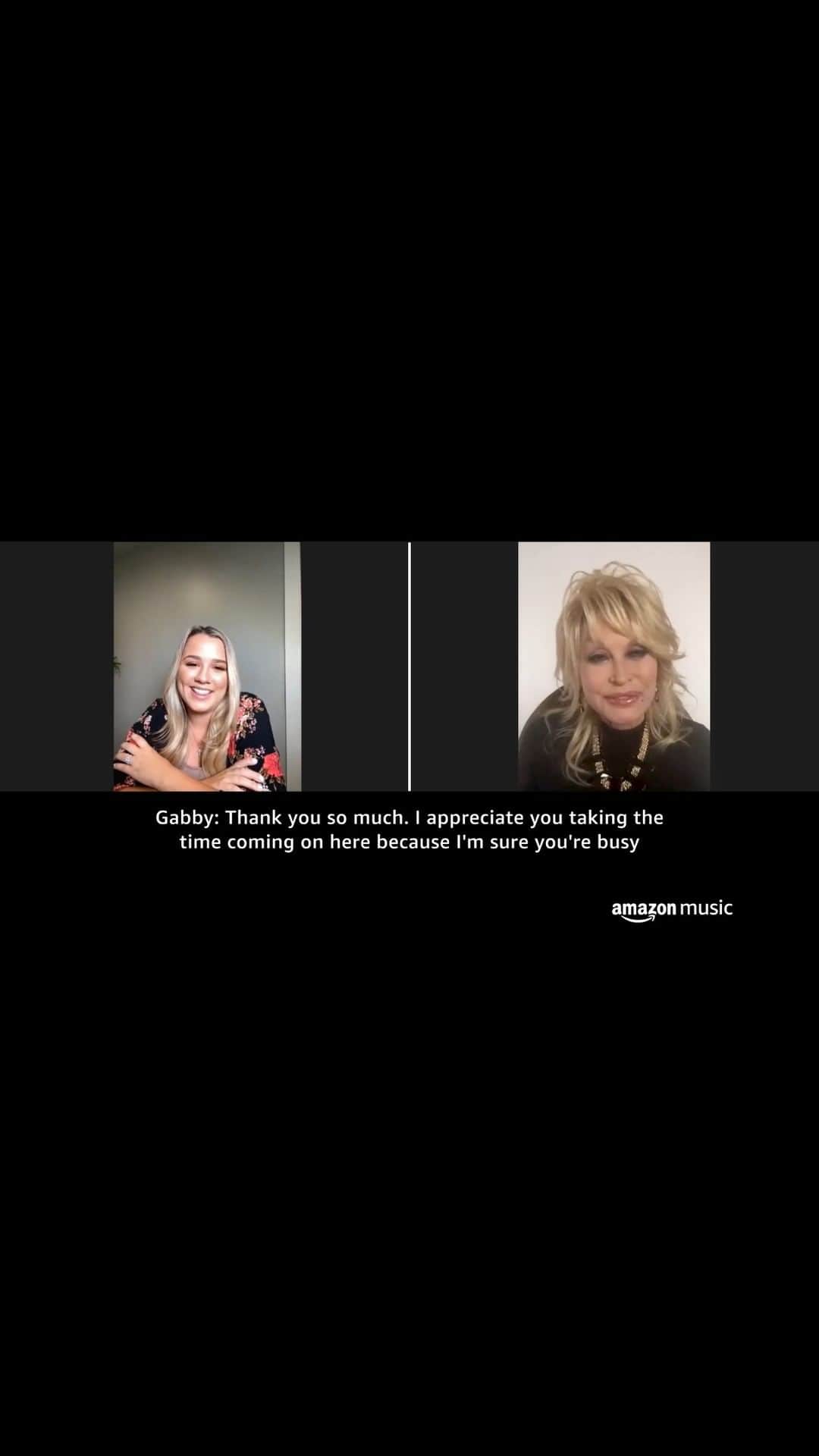 ギャビー・バレットのインスタグラム：「THIS doesn't feel real. I had the opportunity to record the legendary @dollyparton's "I Will Always Love You" AND had the great privilege of having a one on one conversation with her. Y'all can listen to the song on @amazonmusic now through the link in my bio!」