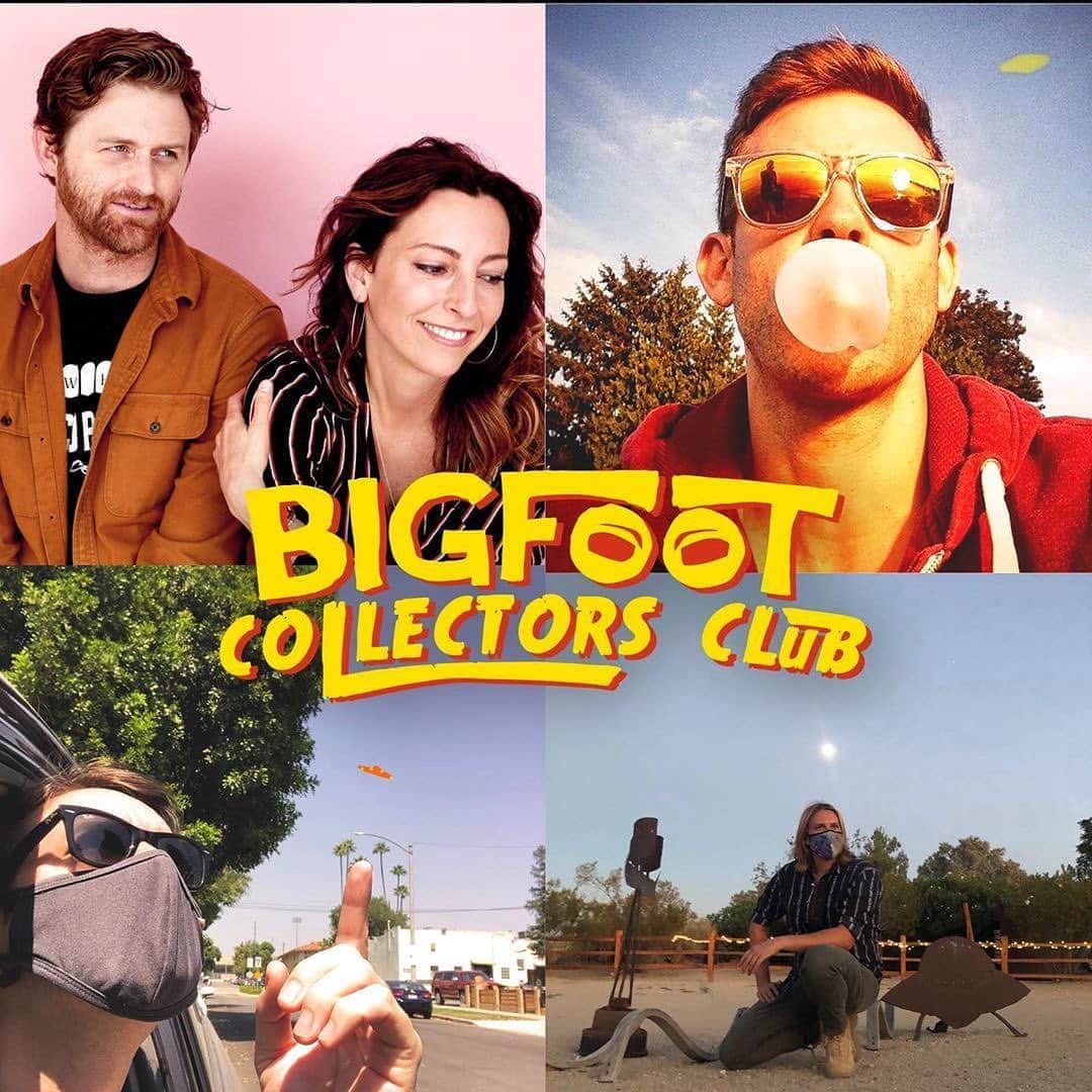 ブライス・ジョンソンのインスタグラム：「BCC 128 - “L-Files from Outer Space” w/ @heygreghess & @hollylaurent has landed! #WetHotAlienSummer goes out with a bang as we read your UFO encounters! @weare_campfire  #repost @bigfootcollectorsclub ・・・」