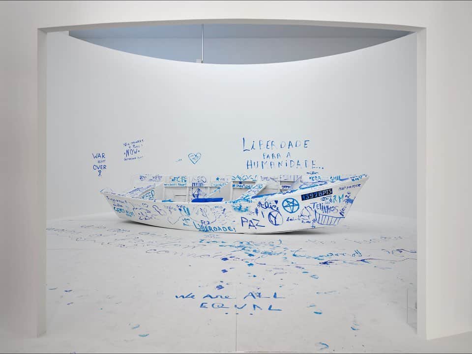オノ・ヨーコさんのインスタグラム写真 - (オノ・ヨーコInstagram)「Installation views, Yoko Ono: The Learning Garden of Freedom, Serralves Museum of Contemporary Art, Porto @fundacao_serralves on view May 30 - November 15, 2020 ﻿ ﻿Works listed in order: ﻿ ﻿1) EN TRANCE, 1990/2020 ﻿2) TO SEE THE SKY, 2015 ﻿3) PEACE is POWER, 2017/2020 ﻿4) EX IT, 1997/2020 ﻿5) ADD COLOR (REFUGEE BOAT), 1960/2016-2020 ﻿6) WISH PIECE, 1973/2020 ﻿7) Multiple works in view ﻿8) OPEN WINDOW, 1998/2020 ﻿ ﻿Photos: © Filipe Braga ﻿」9月3日 5時00分 - yokoono