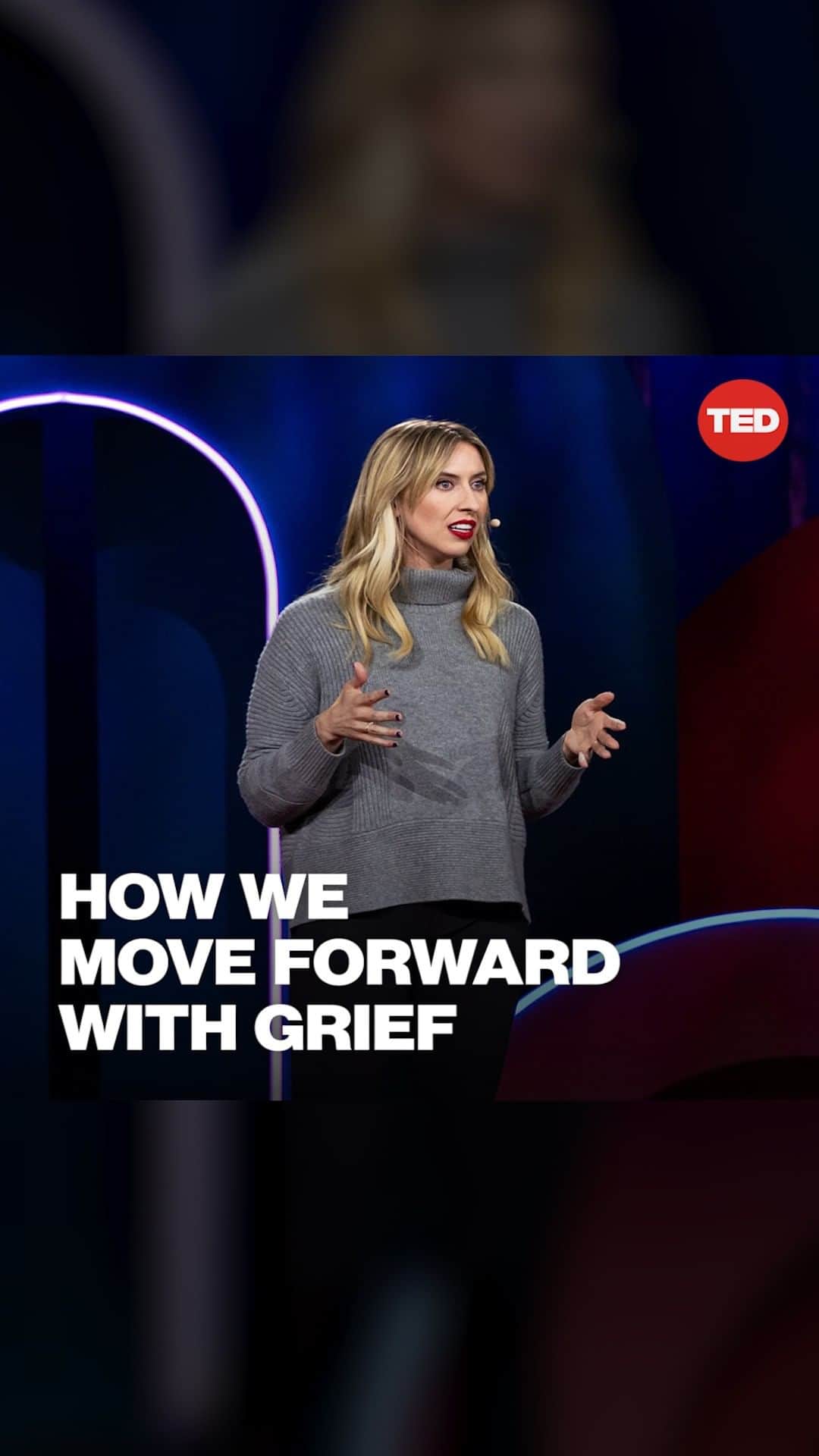 TED Talksのインスタグラム：「“A grieving person is going to laugh again and smile again. They’re going to move forward. But that doesn’t mean that they’ve moved on.” Sharing the harrowing experience of losing her unborn baby, her father and her husband in a matter of months, author Nora McInerny (@noraborealis) challenges us to redefine our relationship with grief. In her talk, she says that instead of trying to escape grief, we must accept it will always be a part of who we are. “These are the experiences that mark us and make us just as much as the joyful ones. And just as permanently.” Watch her moving — and surprisingly funny — TED Talk here: http://t.ted.com/fY6fPdG」