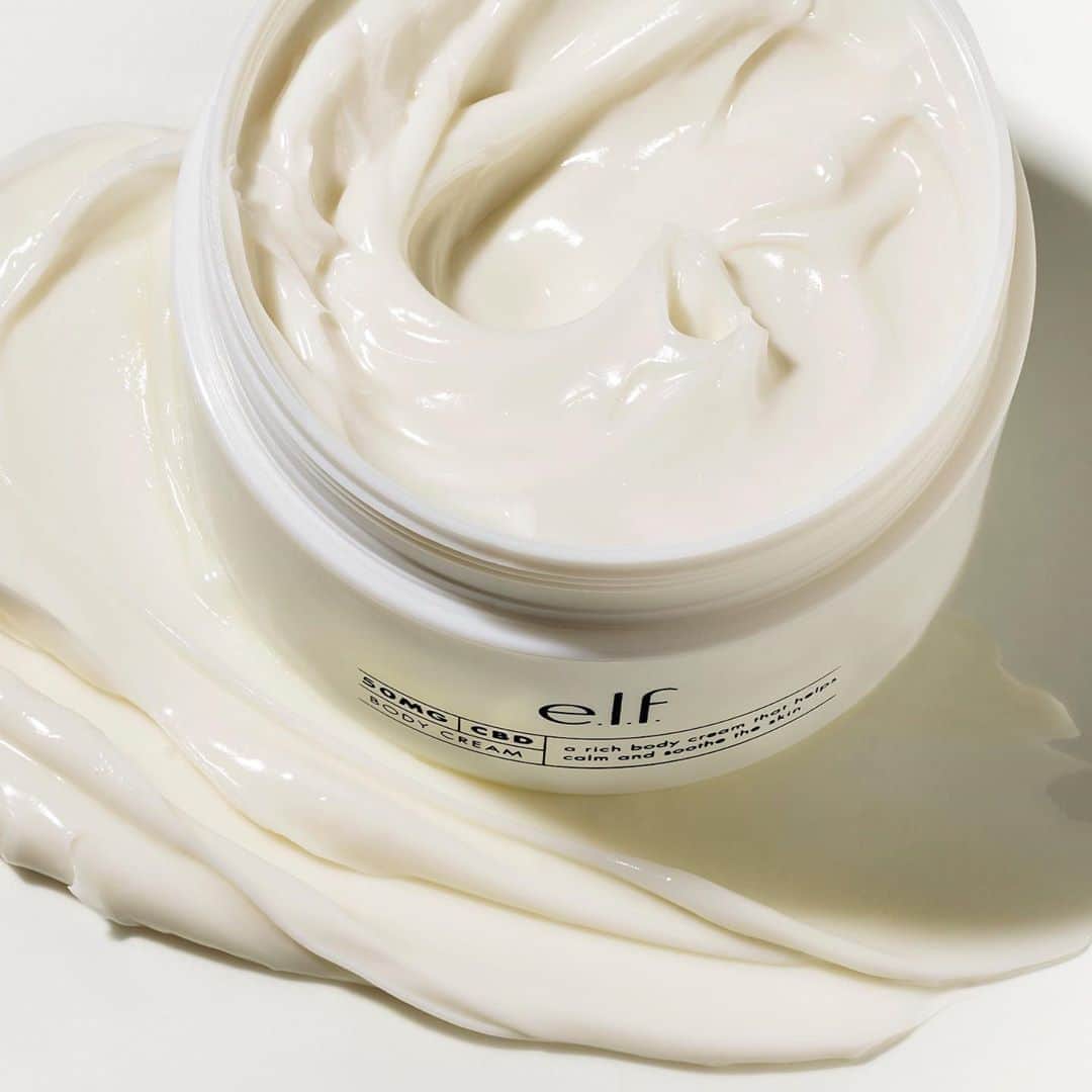 e.l.f.さんのインスタグラム写真 - (e.l.f.Instagram)「Take a moment to refresh and re-center with the 50 MG CBD Body Cream made with argan oil and shea butter for head-to-toe hydration and nourishment 🌱  Shop using the #linkinbio ✨#eyeslipsface #elfingamazing #elfcosmetics #crueltyfree #vegan」9月3日 8時01分 - elfcosmetics