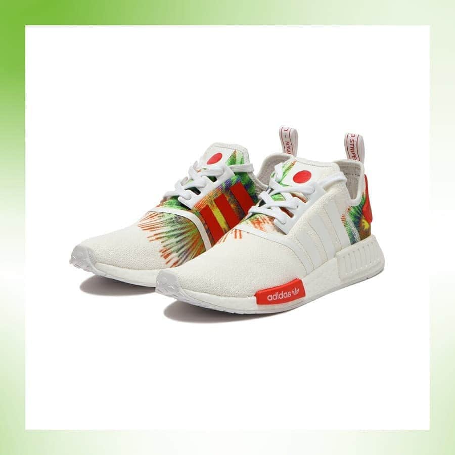 のインスタグラム：「. <NEW IN>  ADIDAS FZ0018 NMD_R1 FIREWORKS ￥16,000+tax  #abcmart #abcマート #abcgs #adidas #NMD #adidasNMD  #boost #fireworks #花火 #japan #japanlimited」