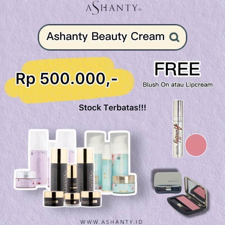 のインスタグラム：「Masih Promo !!!! Yuk buat kamu yang belum sempat menikmati Special Promo September Ceria, pesan sekarang juga sebelum promonya berakhirrr! Nikmati harga super hemaaaaaaat hanya berlaku dari tanggal 1 - 5 September 2020. Dapatkan : • Ashanty Beauty Cream (Pilih salah satu series Whitening, Acne atau Anti Aging) FREE Blush On atau Lipcream hanya Rp 500.000,-  • 3 pcs Skinua Natura Mask (Pilih salah satu varian Snail, Pearl, Aloevera, Collagen) + Lipcream Aureloly hanya Rp 90.000,- • Skinua Pure O2 Mask + Lipcream Aurelloly hany Rp 395.000,- • Exclusive Eyeliner Pencil + Lipmatte Ashanty hanya Rp 120.000,- • Exclusive Eyeliner Pencil + Blush On Ashanty hanya Rp 120.000,-  HARGA HEMATTT SUPER CERIAAAAA ✨ yuuuk pesan sekarang juga sebelum kehabisan karena stocknya sangat terbatassss. Siap tampil cantik dengan wajah cerah berseri ditambah pulasan makeup membuat penampilan semakin lebih cantik dan mempesona 🌸  ______________________________ Informasi dan pemesanan  Ashanty Beauty Cream   WA: 081293823950 WA: 085781140354 WA: 081287388885 WA: 087778489900  ⚡️ Fast Respons Click Link On Bio Instagram @ashantyid ❣️ ______________________________ #ashantybeautycream #creamashanty #skincareashanty #skincare #skincareartis #skincarelokal #creamwajah #creamperawatanwajah #obatjerawat #jerawat #kosmetik #krimwajah #creamwajah #whiteningcream #ashantyid #ashanty #ahha #kepastian #aurelhermansyah」