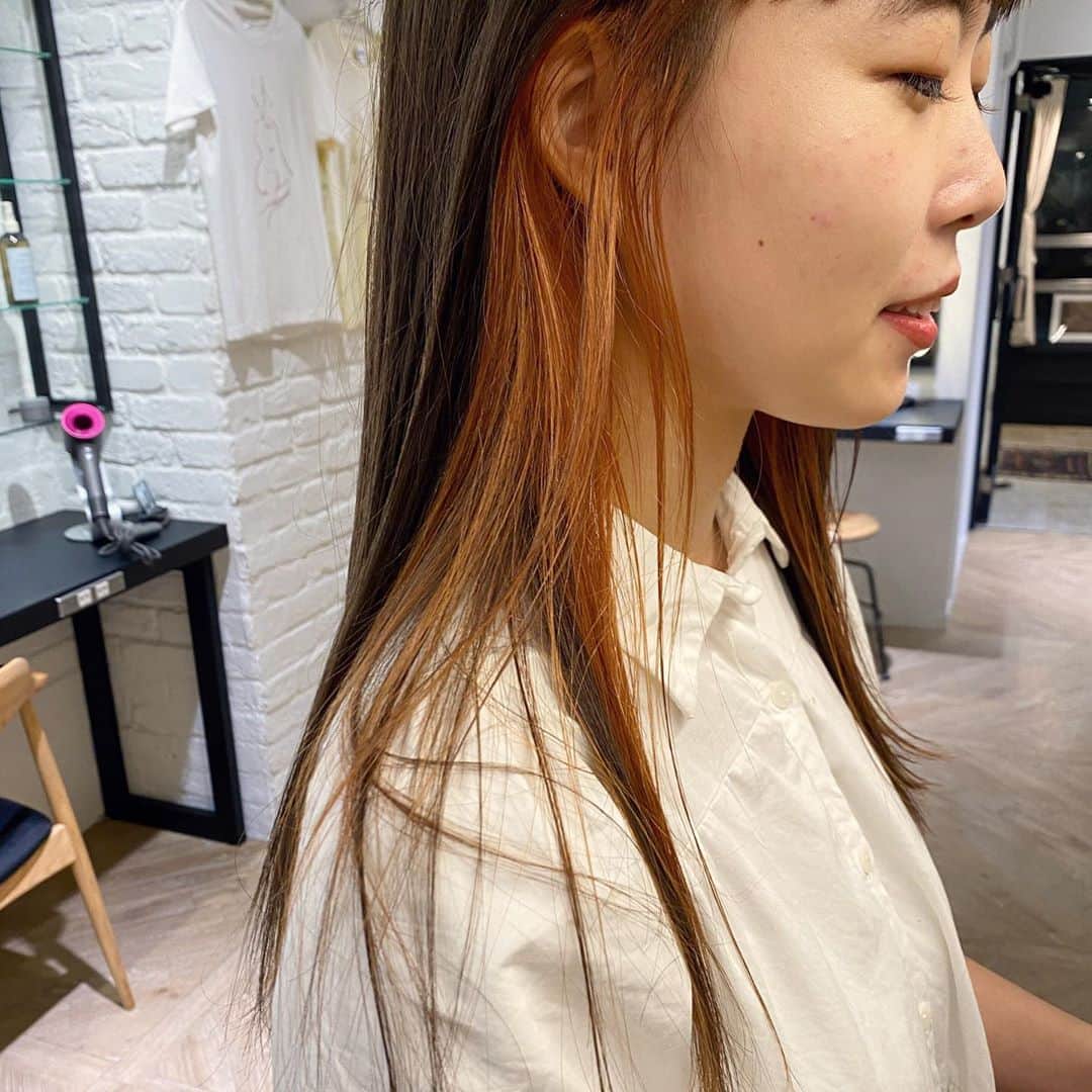 Ryosuke Sugayaのインスタグラム：「@loren_hiroko   推しは  #イヤリングカラー　と  #オレンジカラー　です！  ぜひ！指名おねがいします！」