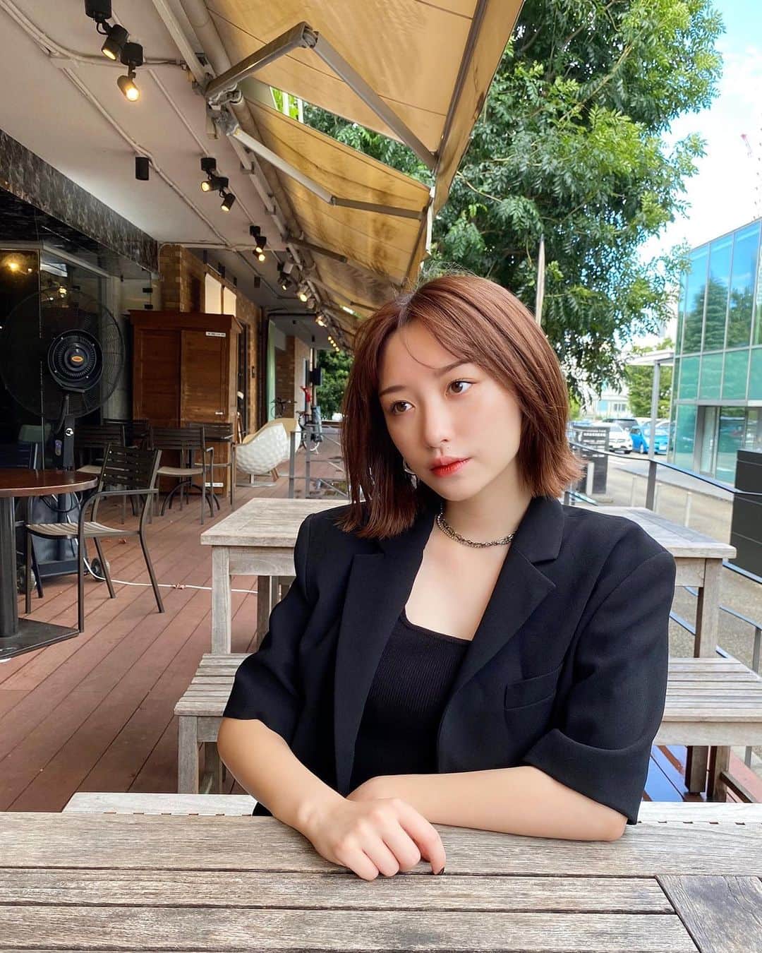 吉田凜音のインスタグラム：「夏〜撮影で日焼けして珍しちょっと小麦肌〜」
