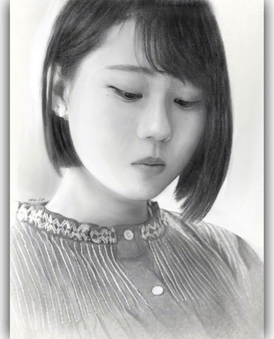 ねおさんのインスタグラム写真 - (ねおInstagram)「思ひおく心の底の夢ならば  さめてののちも人に語らじ  寂蓮  熱き想いを心の底に秘めたような 結 (@mri_ptr)さん💖カメラマンのイマイデケイ(@inmydaysun) さん、快く描く機会いただきありがとうございます🙇 #followme #instagood #tagsforlikes #beautiful #fineart #picture #drawing #sketch #sketch_dailydose #art #portrait #model #cute #Japan #絵描きさんと繋がりたい #絵画 #絵 #似顔絵 #鉛筆画 #鉛筆 #ポートレート #人物画 #ポートレート好きな人と繋がりたい #被写体」9月3日 11時36分 - neoneo7