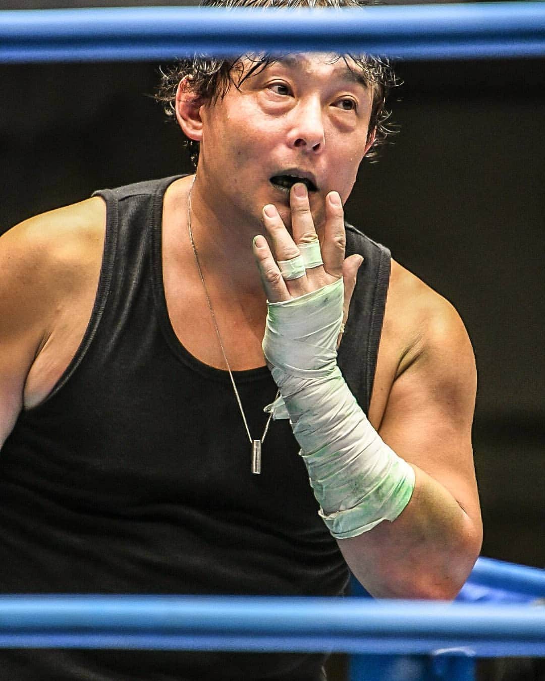 TAJIRIのインスタグラム：「100% acting attitude.#tajiri #ajpw」
