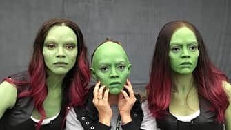 ゾーイ・サルダナさんのインスタグラム写真 - (ゾーイ・サルダナInstagram)「Feeling a little green today! #gamora #bts」9月3日 12時19分 - zoesaldana