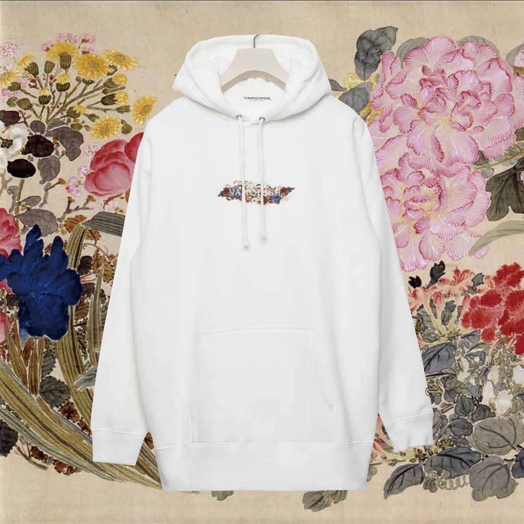 ヴァンキッシュのインスタグラム：「■ [Pre-order]Hyakka Ryoran(百花繚乱) Hoodie[VWC062] Color:White/Olive/Black Size:M/L/XL JPY 12,100 (tax included)  ㅤㅤㅤㅤㅤㅤㅤㅤㅤㅤㅤㅤ Shop link bio！ ——————————————— ‪#VANQUISH #vanquishjp」