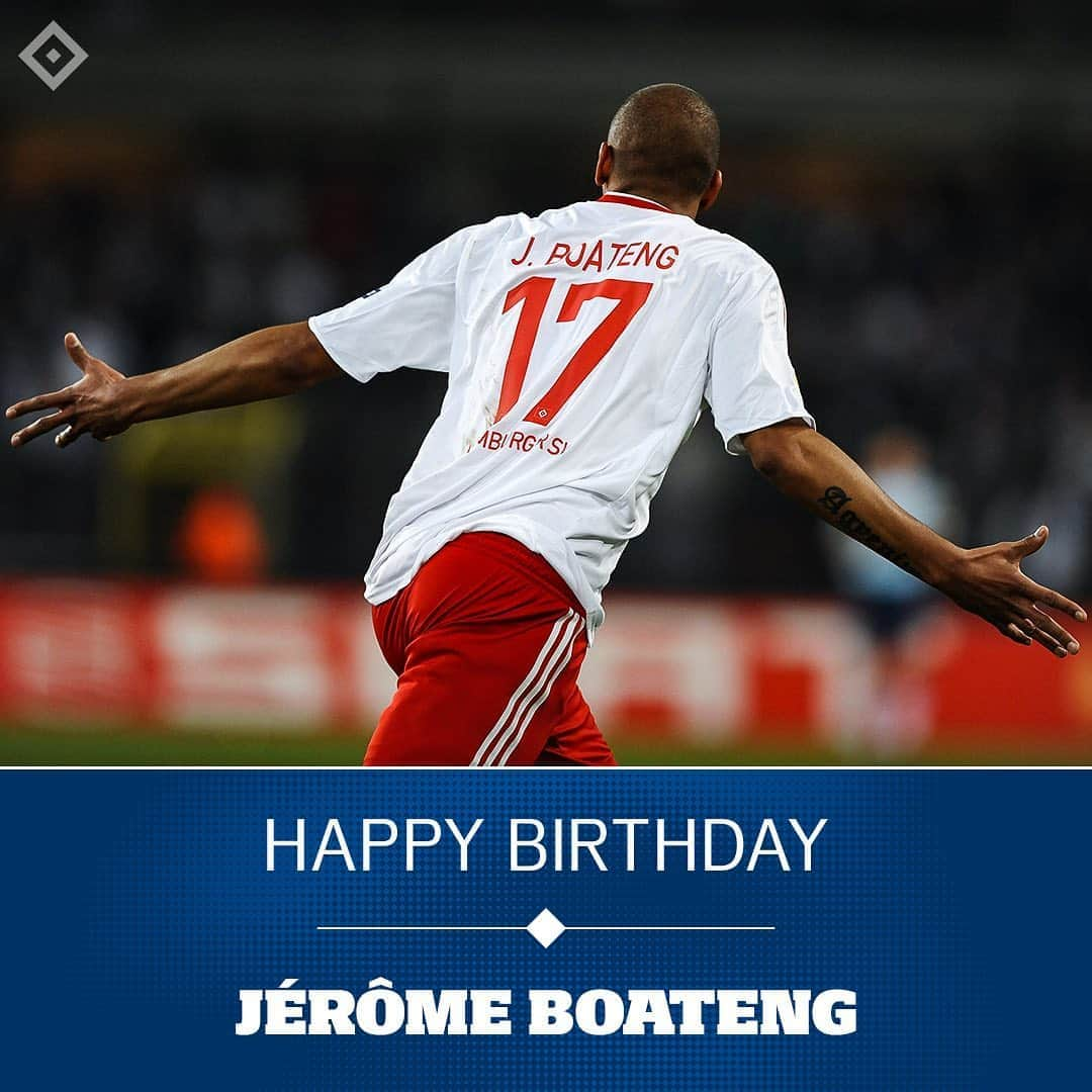 ハンブルガーSVさんのインスタグラム写真 - (ハンブルガーSVInstagram)「Herzlichen Glückwunsch zum 32. Geburtstag, @jeromeboateng 💐🎁🎉  #nurderHSV #BirthdayBoy #Boa #Boateng   ___ 📸 @witters_sportfotografie」9月3日 16時51分 - hsv