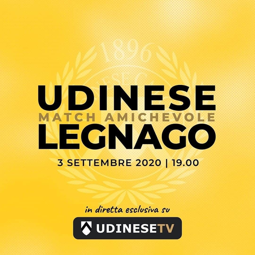 ウディネーゼ・カルチョさんのインスタグラム写真 - (ウディネーゼ・カルチョInstagram)「🤝 FRIENDLY MATCH 🆚 @legnagosalusfc  🏟 Manzano 📺 diretta esclusiva dalle 18:30 su @udinese_tv   #ForzaUdinese #AlèUdin #Amichevole #UdineseLegnago」9月3日 17時30分 - udinesecalcio