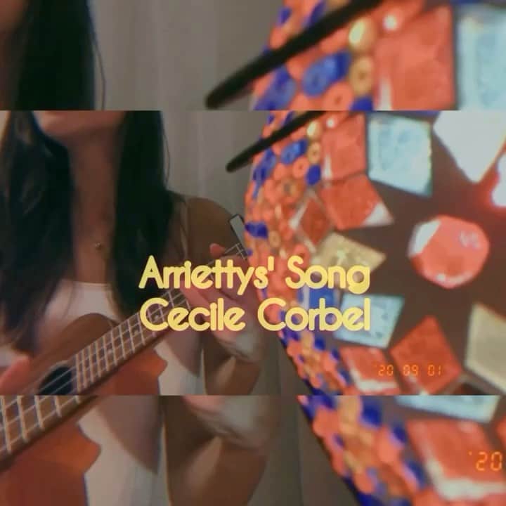 菜々香のインスタグラム：「◾️Arriettys' Song / Cecile Corbel  こんばんは。🌙 先週の金曜ロードショー、ジブリ三週連続で放送されていたね。  最高ね、 ジブリ！  小さい頃に何度もみたトトロ、 大人になって久しぶりに見たら、 なんだか大きなものが返ってきた。 というか、蘇る感覚だったわよ。 幼少期ずっと感じていた事、母との思い出、日常的な風景、 きっとトトロを見なければ思い出す事のなかった記憶が 次々と出てきたの。 素晴らしい事だなぁと感動してしまいました。  （で、トトロ歌わんのかいってゆう）  2週目コクリコ坂。 3週目借りぐらしのアリエッティ。  実は初めて観ました。 好きな世界観。 完全にジブリをはじからはじまで観たいモードです。  エンドロールでエンディングの歌が流れていく時間がもの凄い余韻とともにその後を考えさせてくる。ぐいぐいと。 借りぐらしのアリエッティもそうして歌を聴いてしまった 美しいメロディー。  という事で、トトロではなく アリエッティを。 最近購入したウクレレ。  #cover#nanaka#arriettyssong#借りぐらしのアリエッティ#ジブリ」