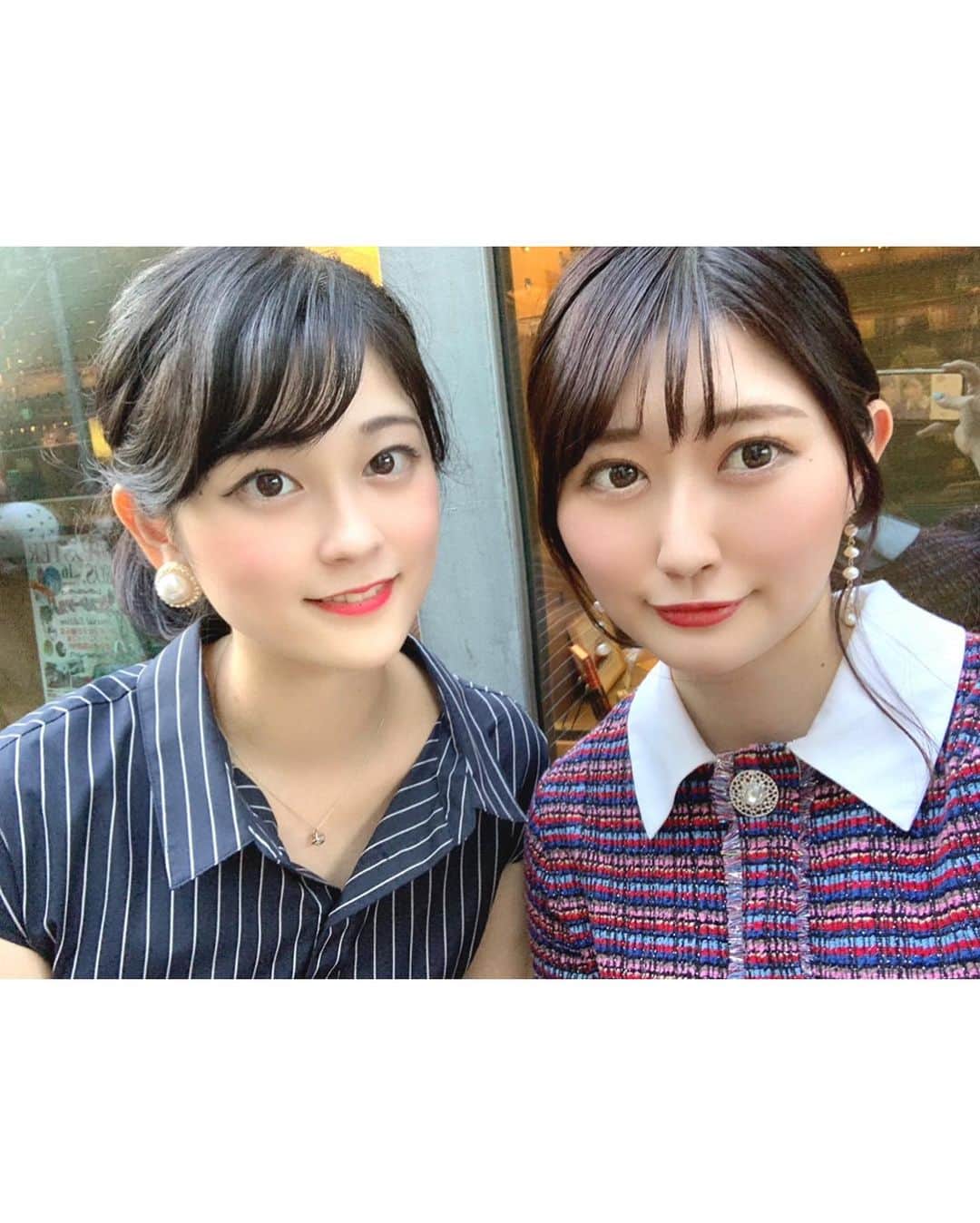 坂口莉果子のインスタグラム：「💓👩‍❤️‍👩💓 沢山笑った日🤣 ミスコンぶりくらいのちゃんとしたツーショット😆 ・ ・ ・ #2020  #japan  #tokyo  #cafe  #starbucks  #summer  #instagood  #instalike  #日本 #東京  #代官山 #ツタヤ  #スタバ  #夏  #自然光 #カフェ  #黒髪 #何気ない瞬間を残したい  #ミスコン」
