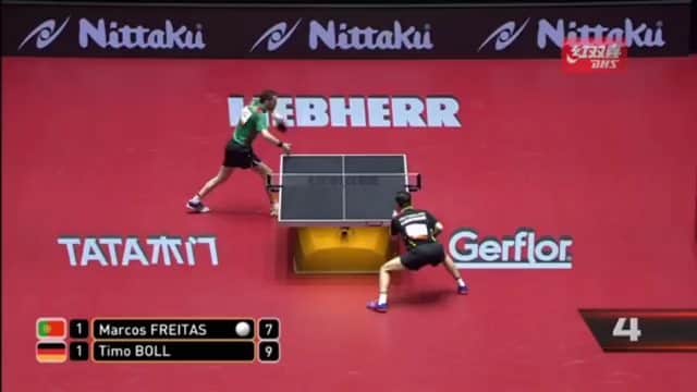 マルコス・フレイタスのインスタグラム：「Throwback to #2017.   @butterflyttofficial @ittfworld」