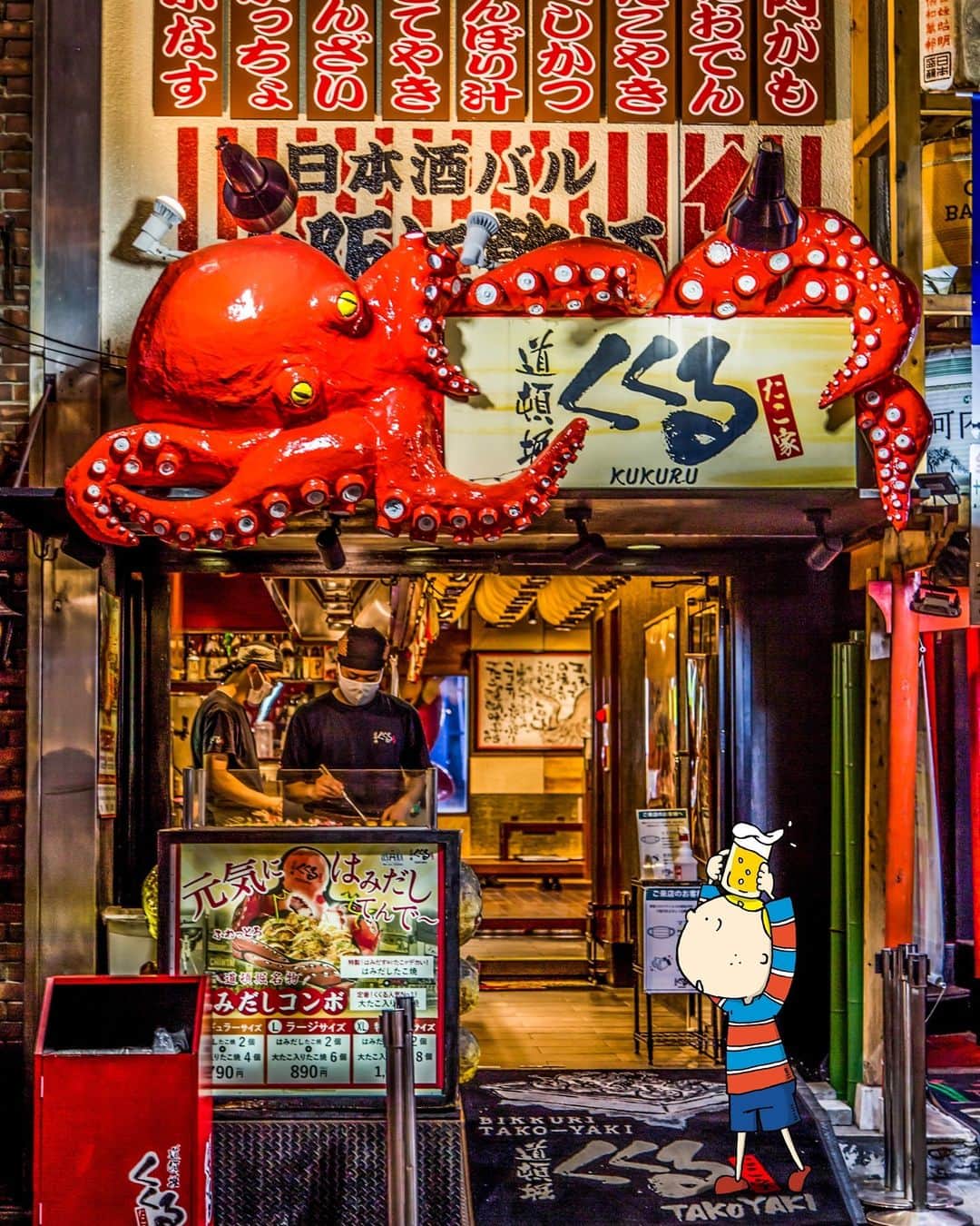 Osaka Bob（大阪観光局公式キャラクター）のグルメインスタ