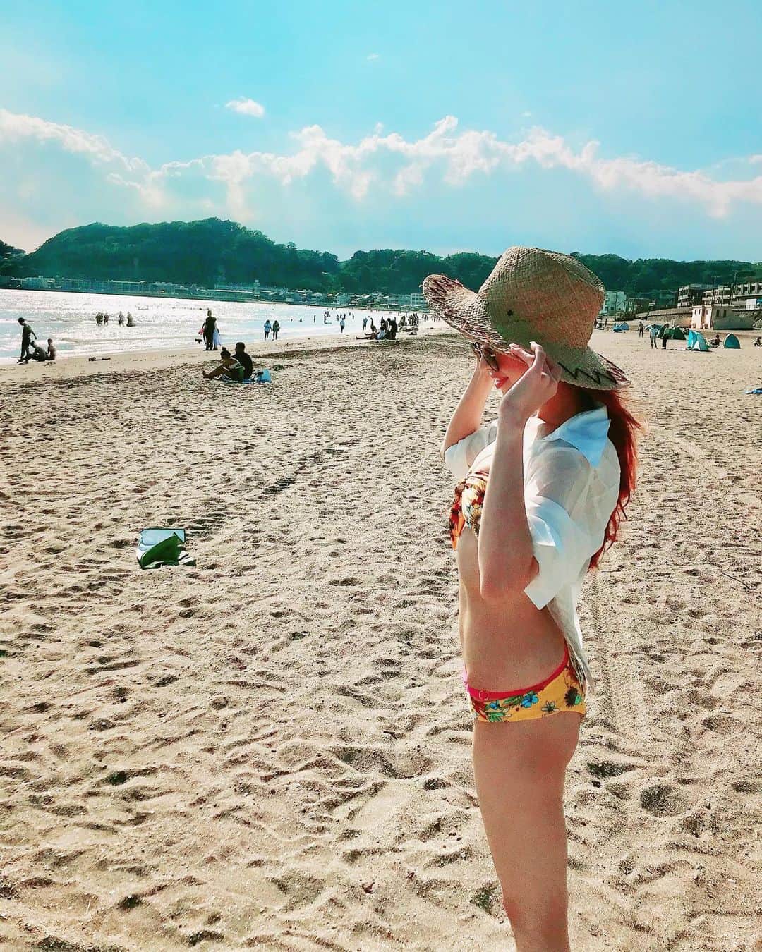 おなぎのインスタグラム：「今年唯一の夏スタグラム🏝  今週のおなぎTUBEにて #おなぎの夏休み 動画あげますー  チャンネル登録してまってて👙  #キャバクラ#錦#水着 #summer#海」