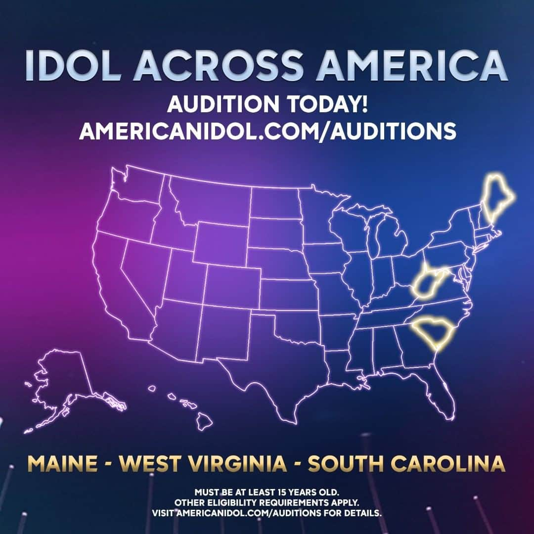 American Idolさんのインスタグラム写真 - (American IdolInstagram)「TODAY — all day! — we're searching for #TheNextIdol in Maine, West Virginia and South Carolina. 💫💫💫 There's still time to sign up to sing right to our producers, right from your home! AmericanIdol.com/Auditions」9月3日 21時00分 - americanidol