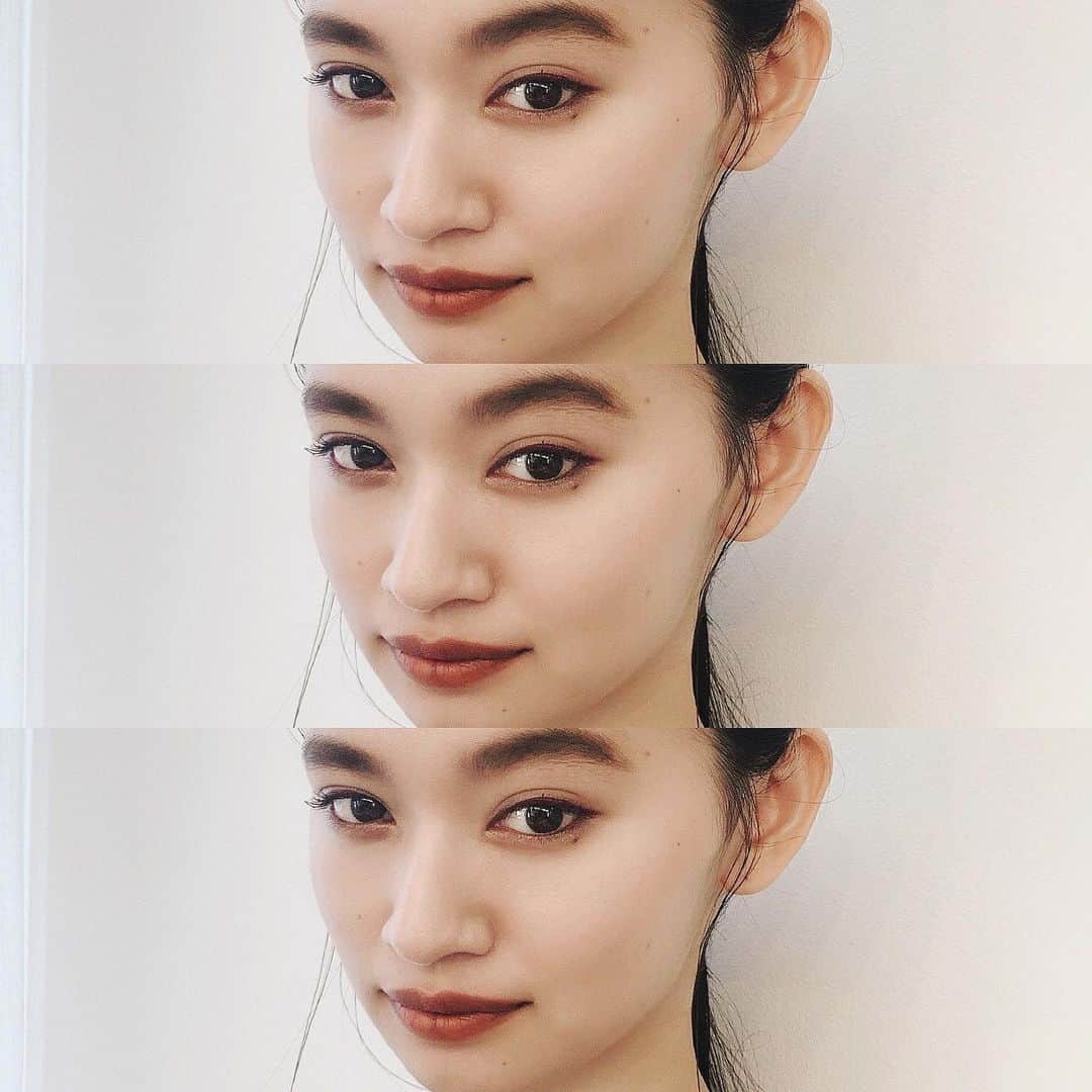 shihori.kathleenのインスタグラム：「. #秋メイク がいちばん🎨 バーガンディの囲み目にハマりそう👁  秋が近いね😌」