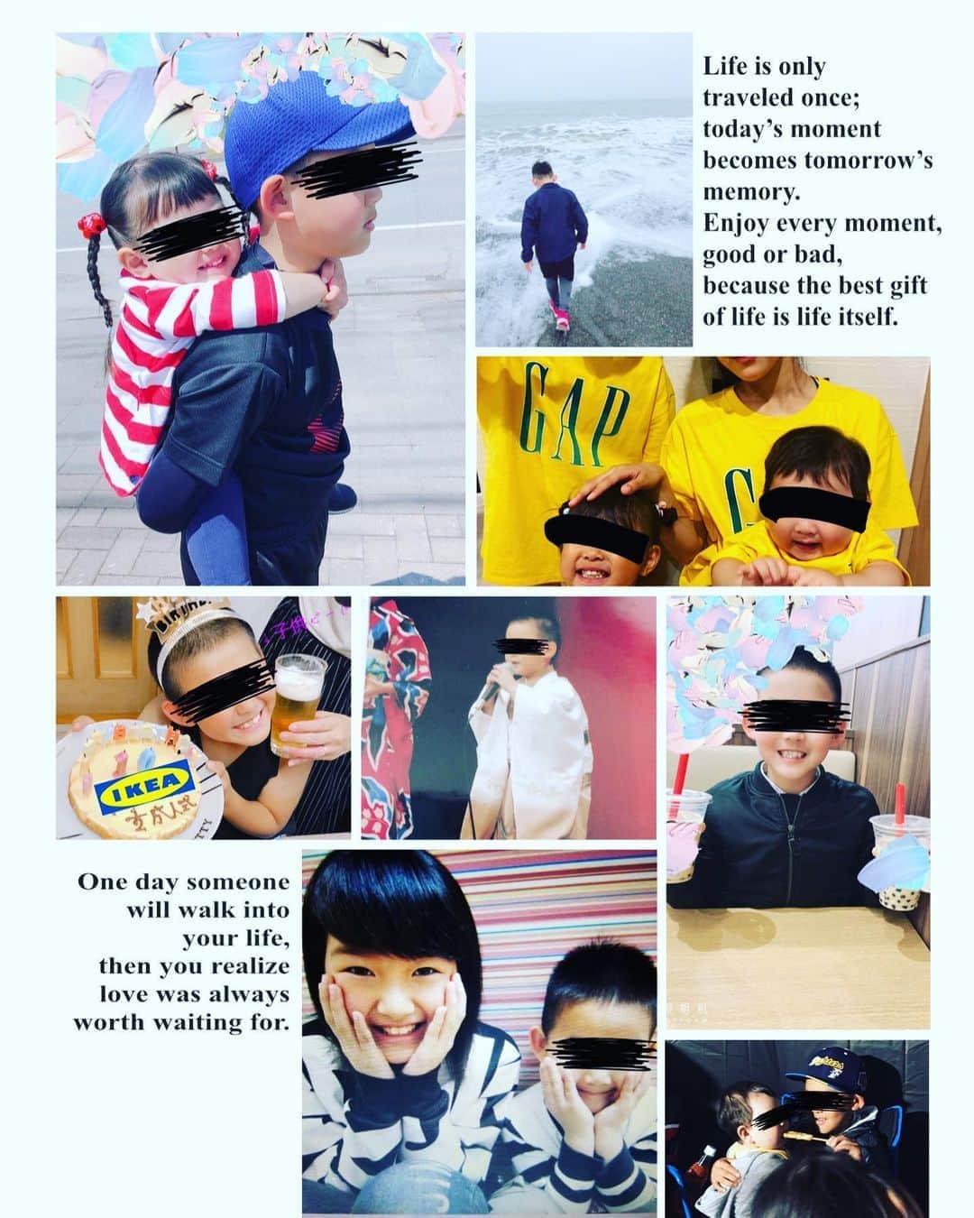 のインスタグラム：「まつりです🖤 今日は4つ下の弟の10歳のお誕生日でした🎂 ファンの皆さん、お祝いありがとうございます🖤 喜んでました😆 のんちゃんにSRでお祝いしてもらえたのも、画面の前でニヤニヤしてました😂 これまでの写真、全部載せたら大変なことになるからできないけど、厳選してみた☺️👼 #wawawaまつり #wawawa #誕生日」