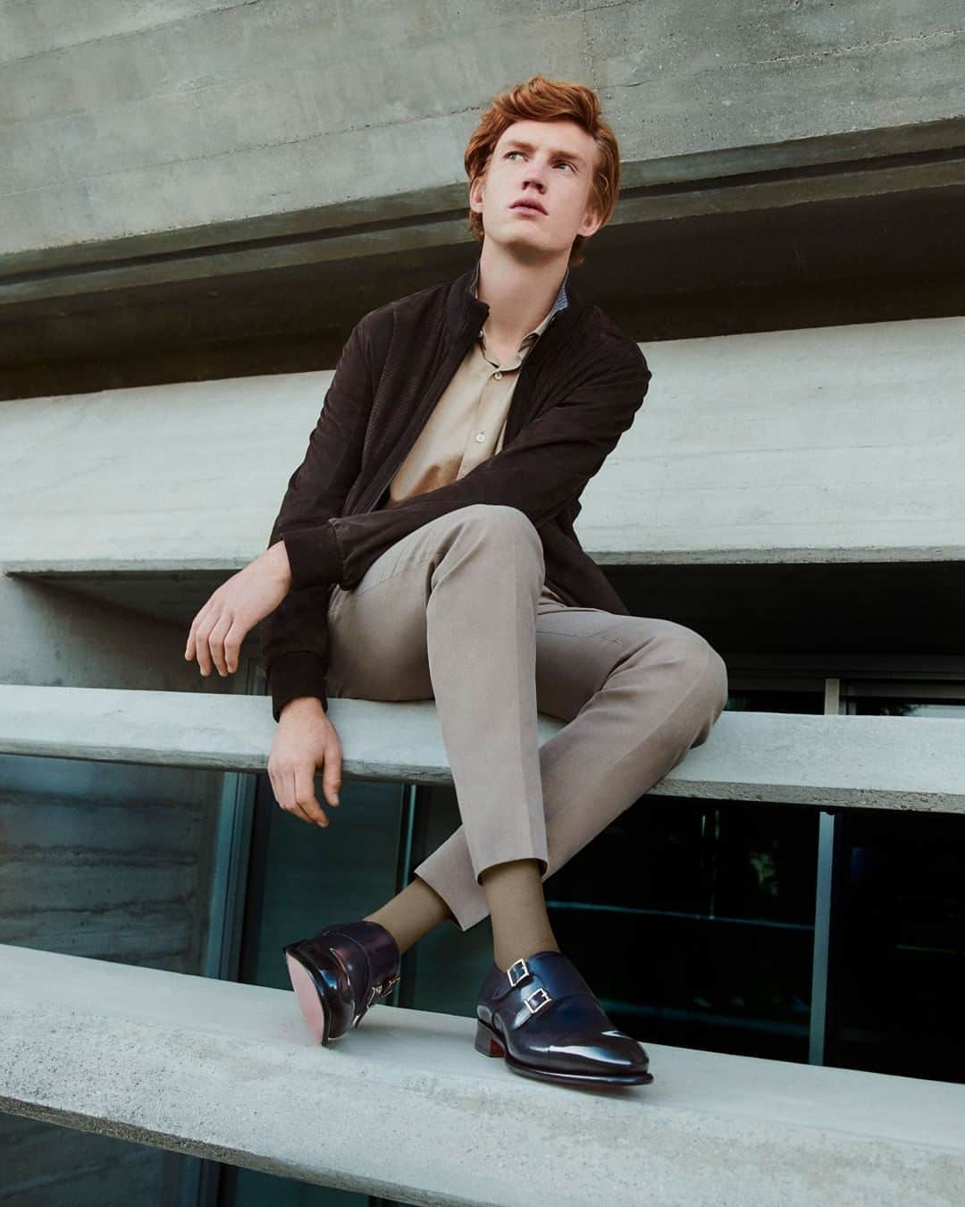 サントーニのインスタグラム：「The lean, sculpted silhouette of our double buckle monkstrap loafer is the epitome of timeless elegance; perfect to step into autumn season.  #Santoni #madeinSantoni #SantoniFW20 #makersofbeauty」